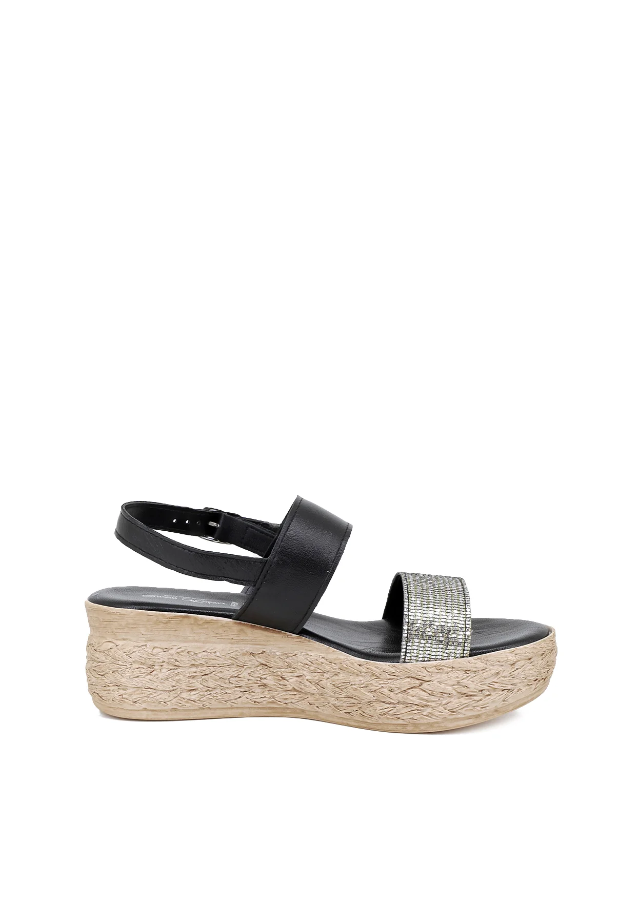 Sandali platform in vera pelle e suola effetto paglia 3050-3156 - Image 7