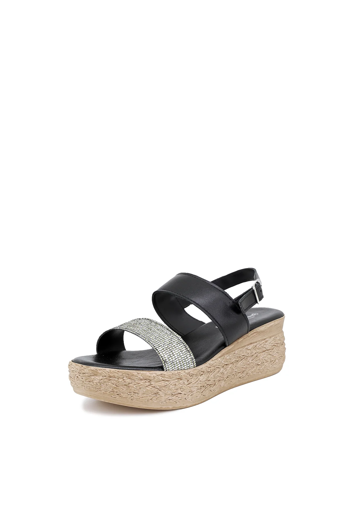 Sandali platform in vera pelle e suola effetto paglia 3050-3156 - Image 8