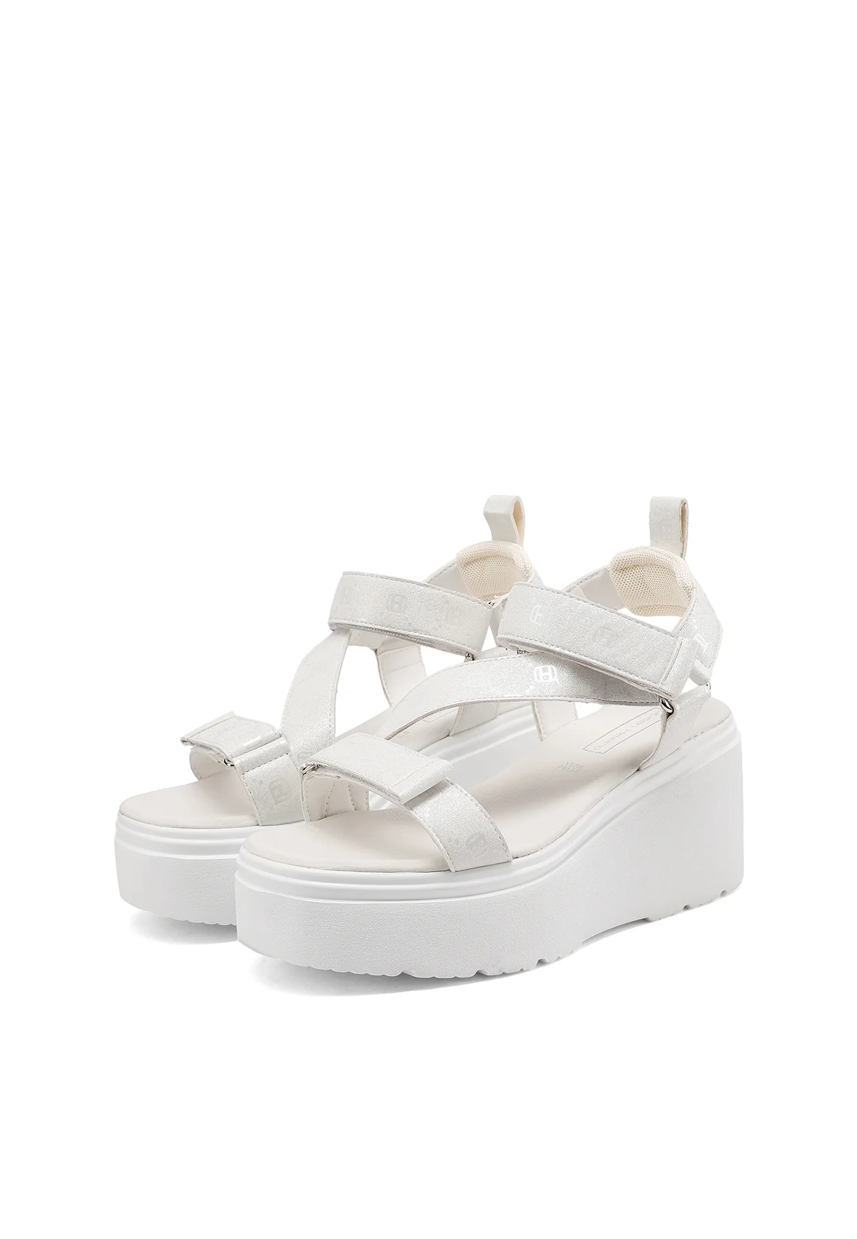 Sandali platform con chiusura strap e fantasia logo X34-104 - Image 4