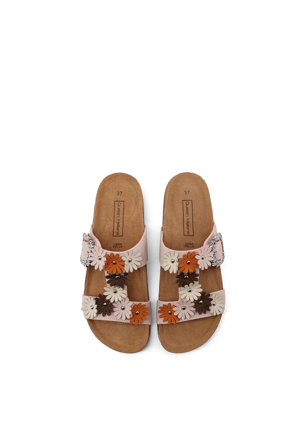 Ciabatte donna con fiori decorativi e fibbia X34-112 - Image 22