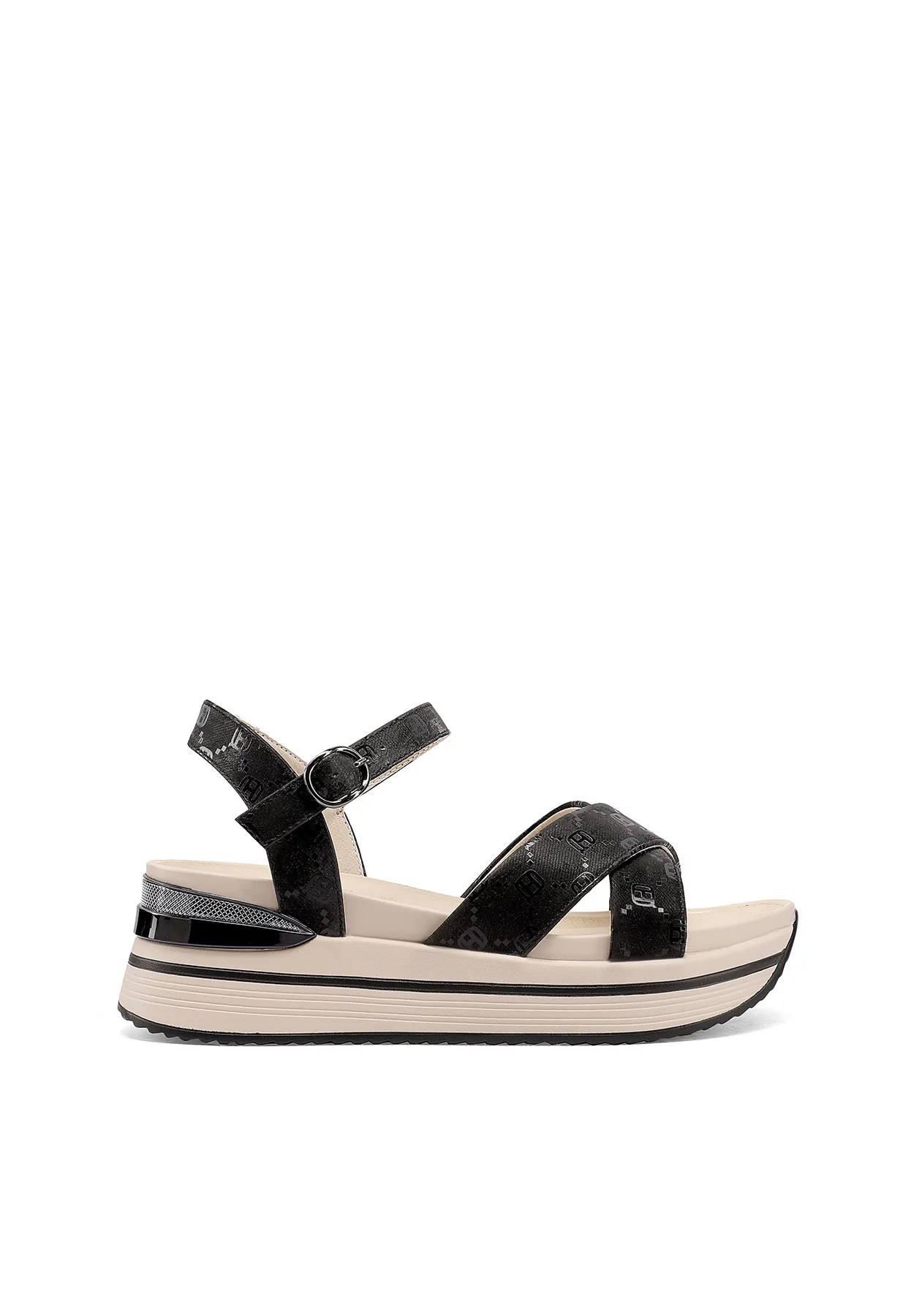 Sandali platform comfort incrociati lucidi con cinturino X34-90 - Image 10