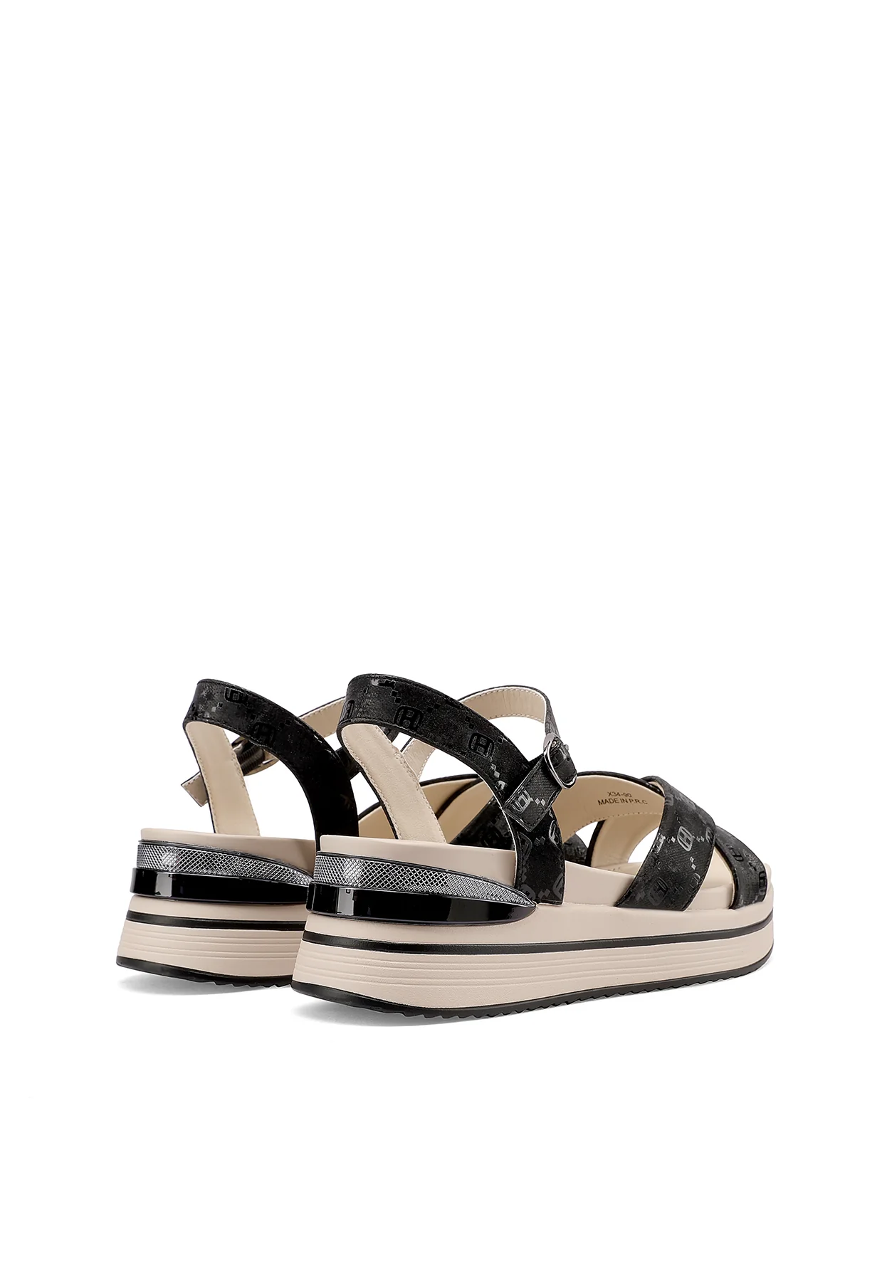 Sandali platform comfort incrociati lucidi con cinturino X34-90 - Image 13
