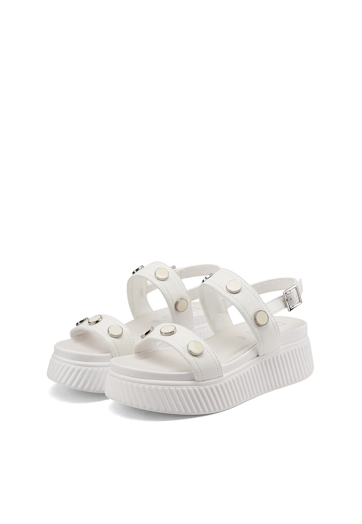 Sandali platform chunky con borchie e cinturino X34-97 - Image 12