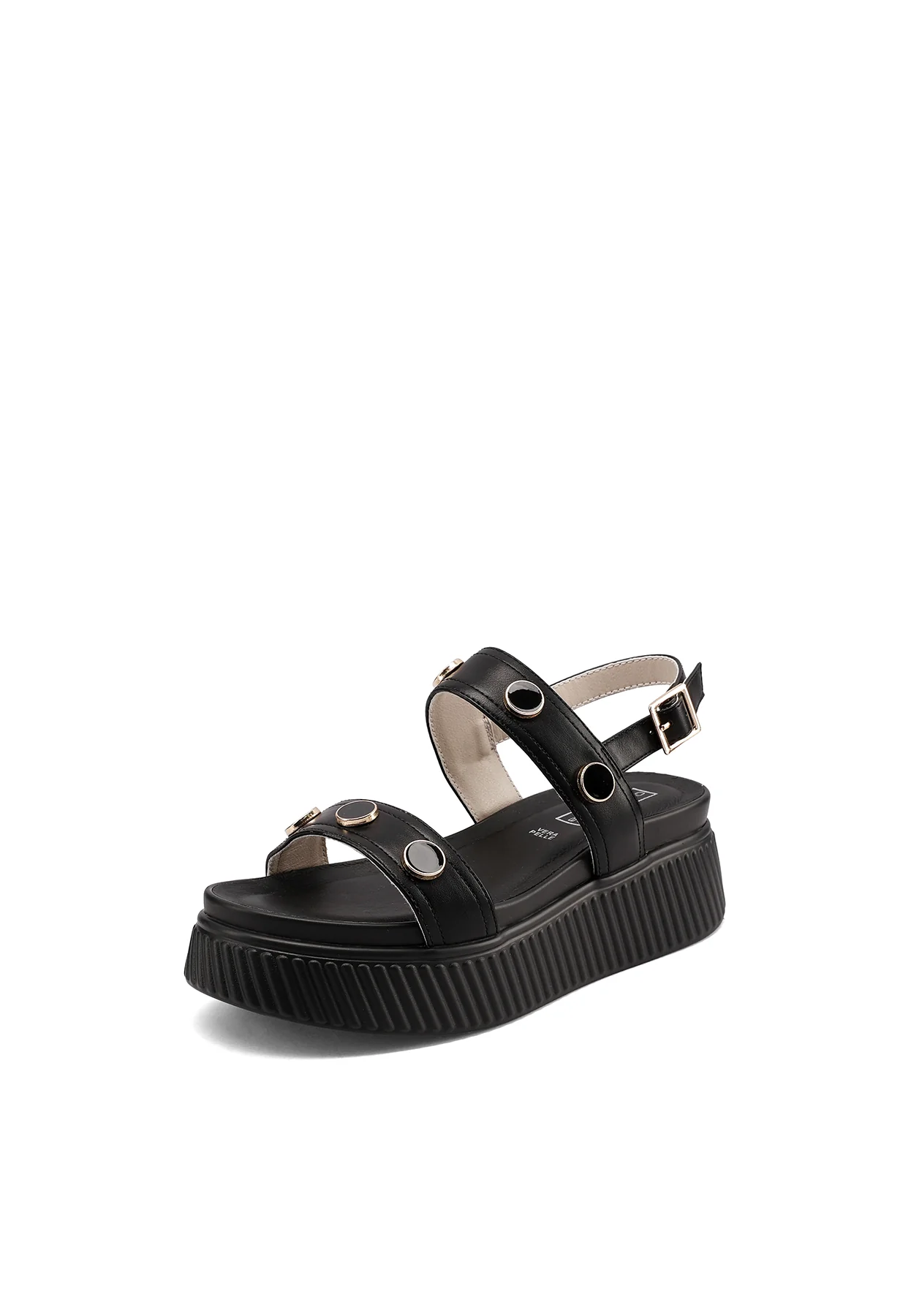 Sandali platform chunky con borchie e cinturino X34-97 - Image 19