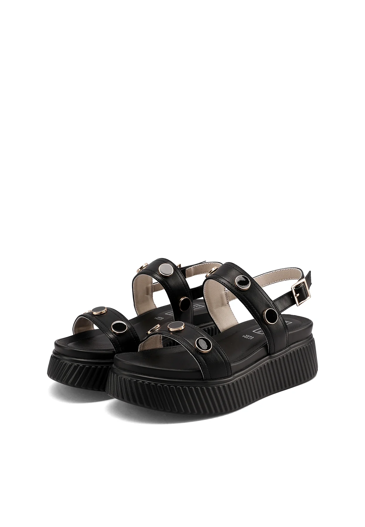 Sandali platform chunky con borchie e cinturino X34-97 - Image 20