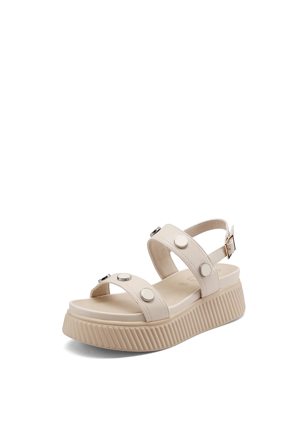 Sandali platform chunky con borchie e cinturino X34-97 - Image 3