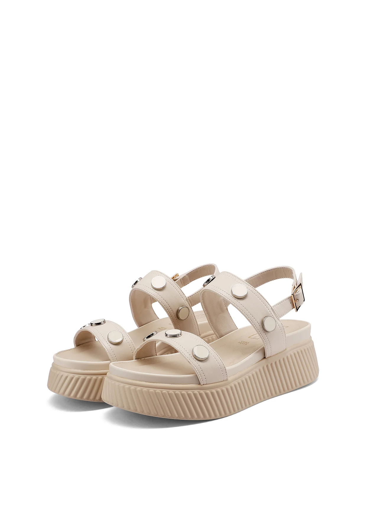 Sandali platform chunky con borchie e cinturino X34-97 - Image 4
