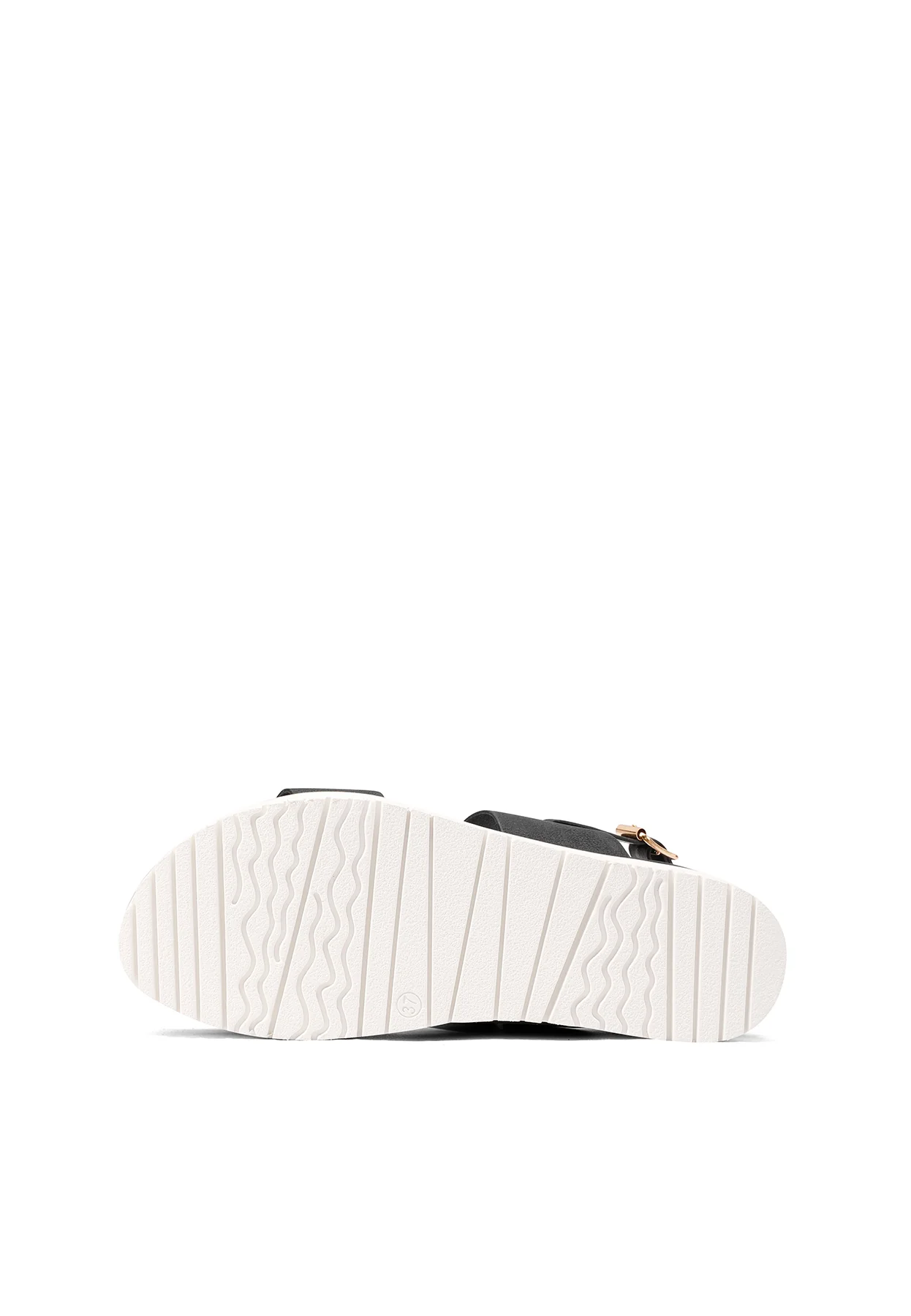 Sandali platform neri con catena oro Y6008 - Image 6