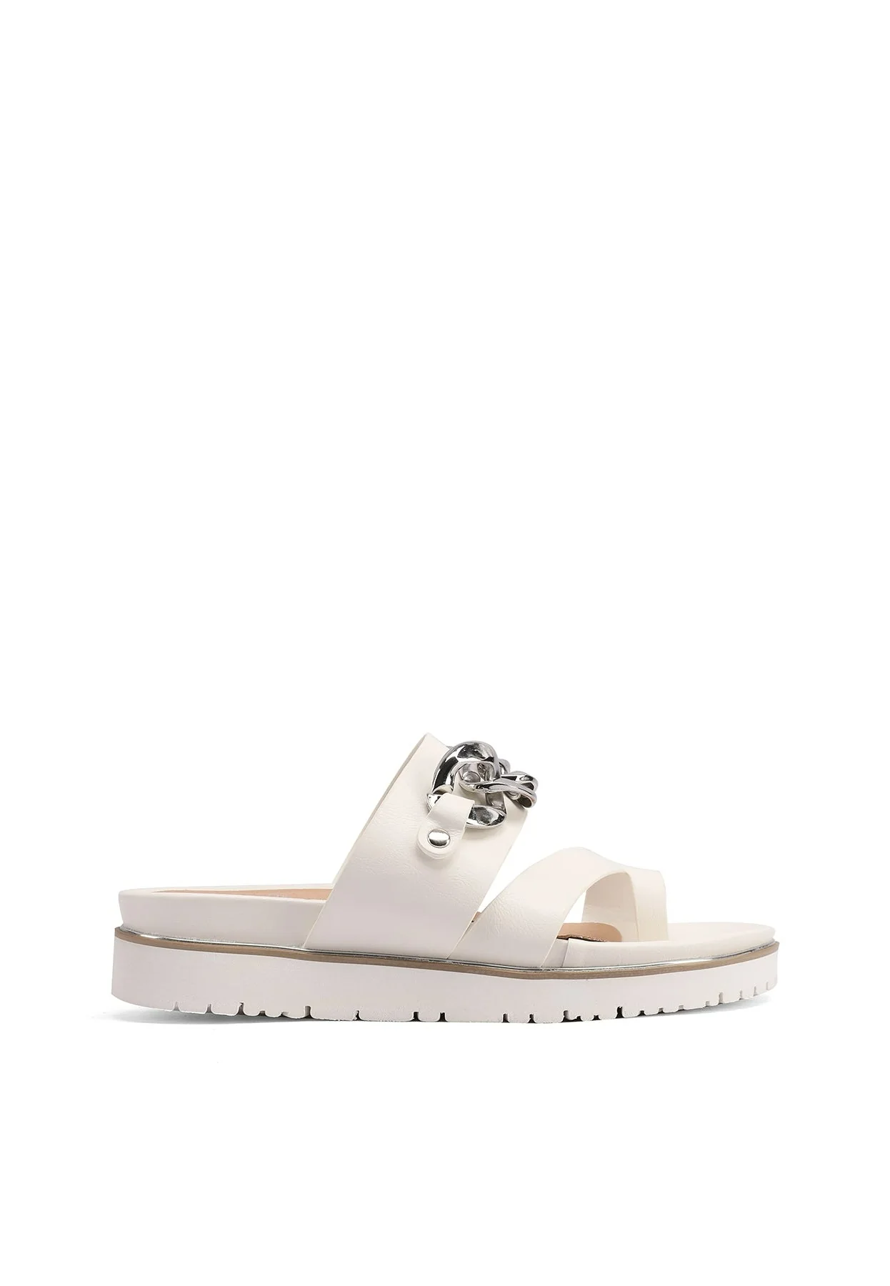 Sandali ciabatte platform nere con catena oro Y6009 - Image 15