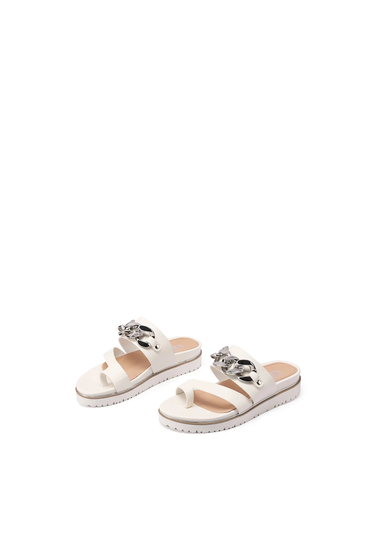 Sandali ciabatte platform nere con catena oro Y6009 - Image 17