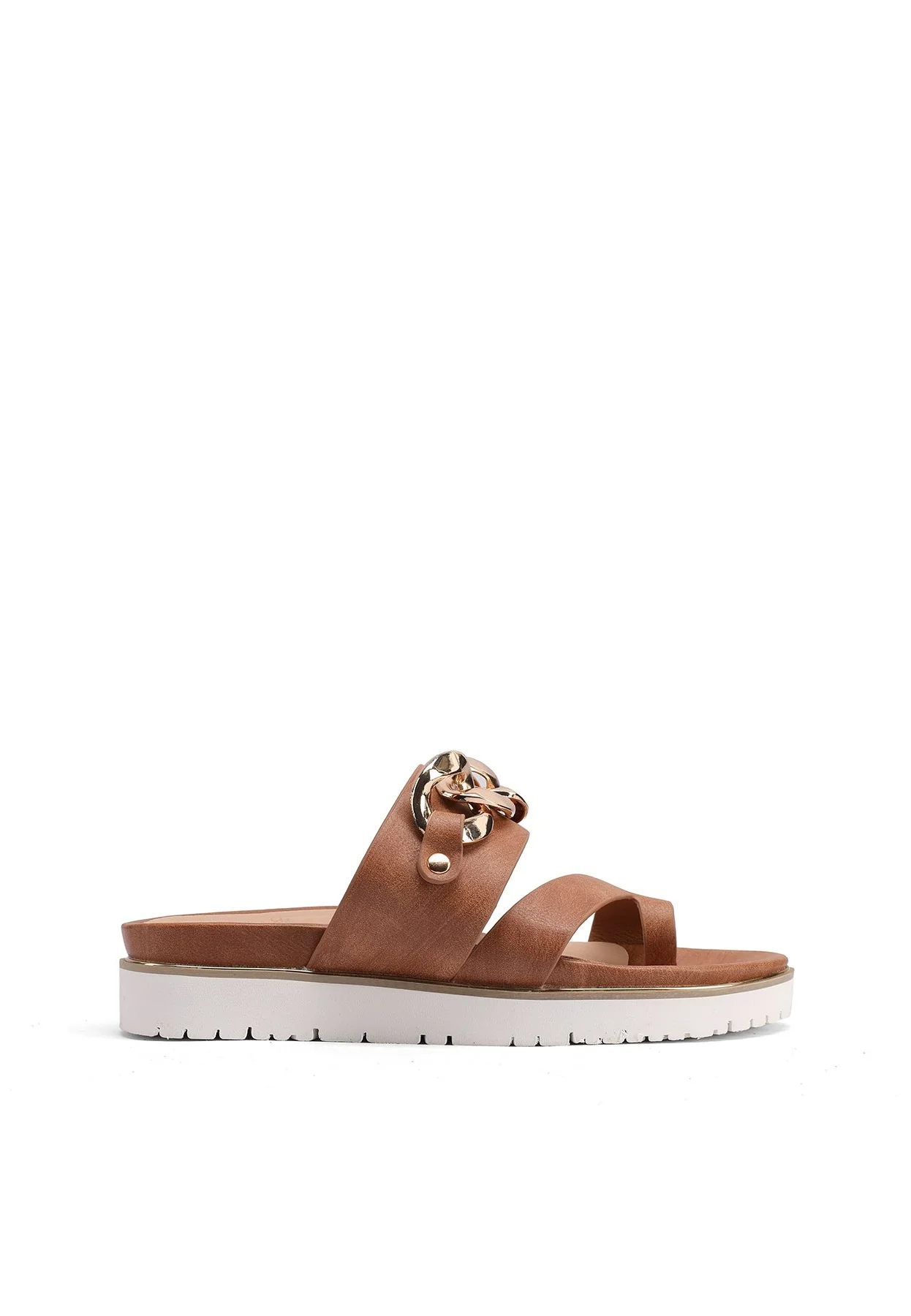 Sandali ciabatte platform nere con catena oro Y6009 - Image 8