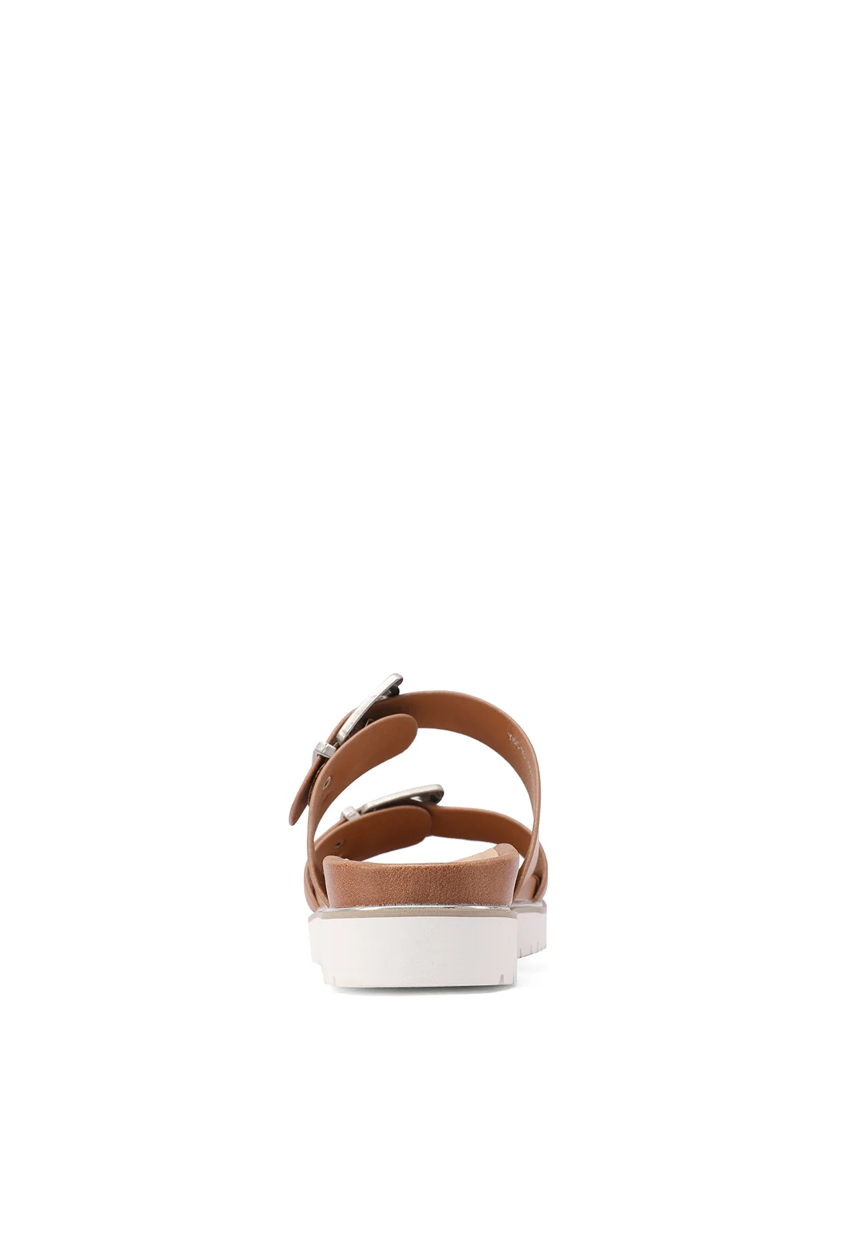 Sandali ciabatte platform bianche con fibbie argento Y6010 - Image 12