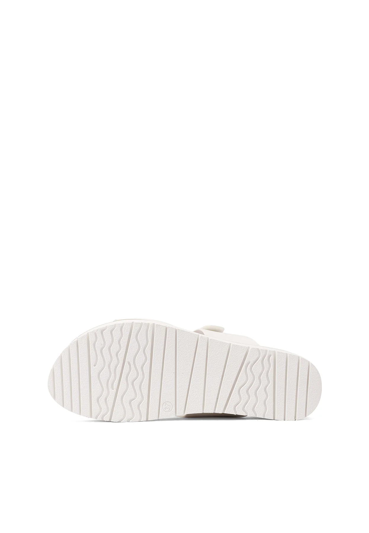 Sandali ciabatte platform bianche con fibbie argento Y6010 - Image 6