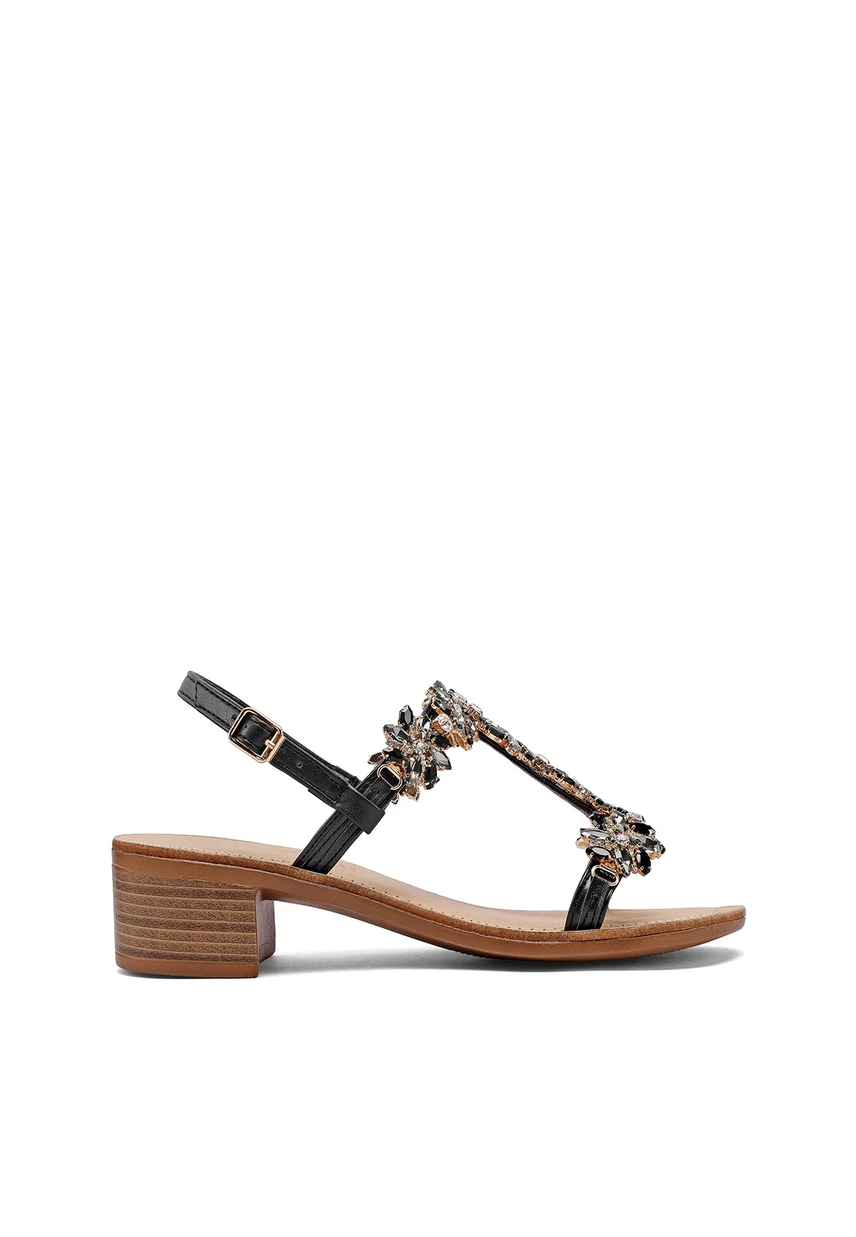 Sandali gioiello con tacco in legno e strass Y7002 - Image 10