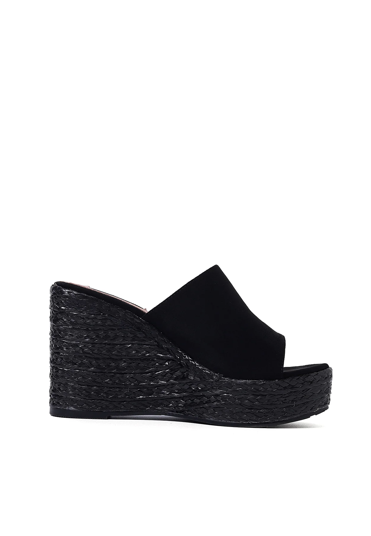 Sandali zeppa effetto rafia donna e fascia ZM9444C - Image 8