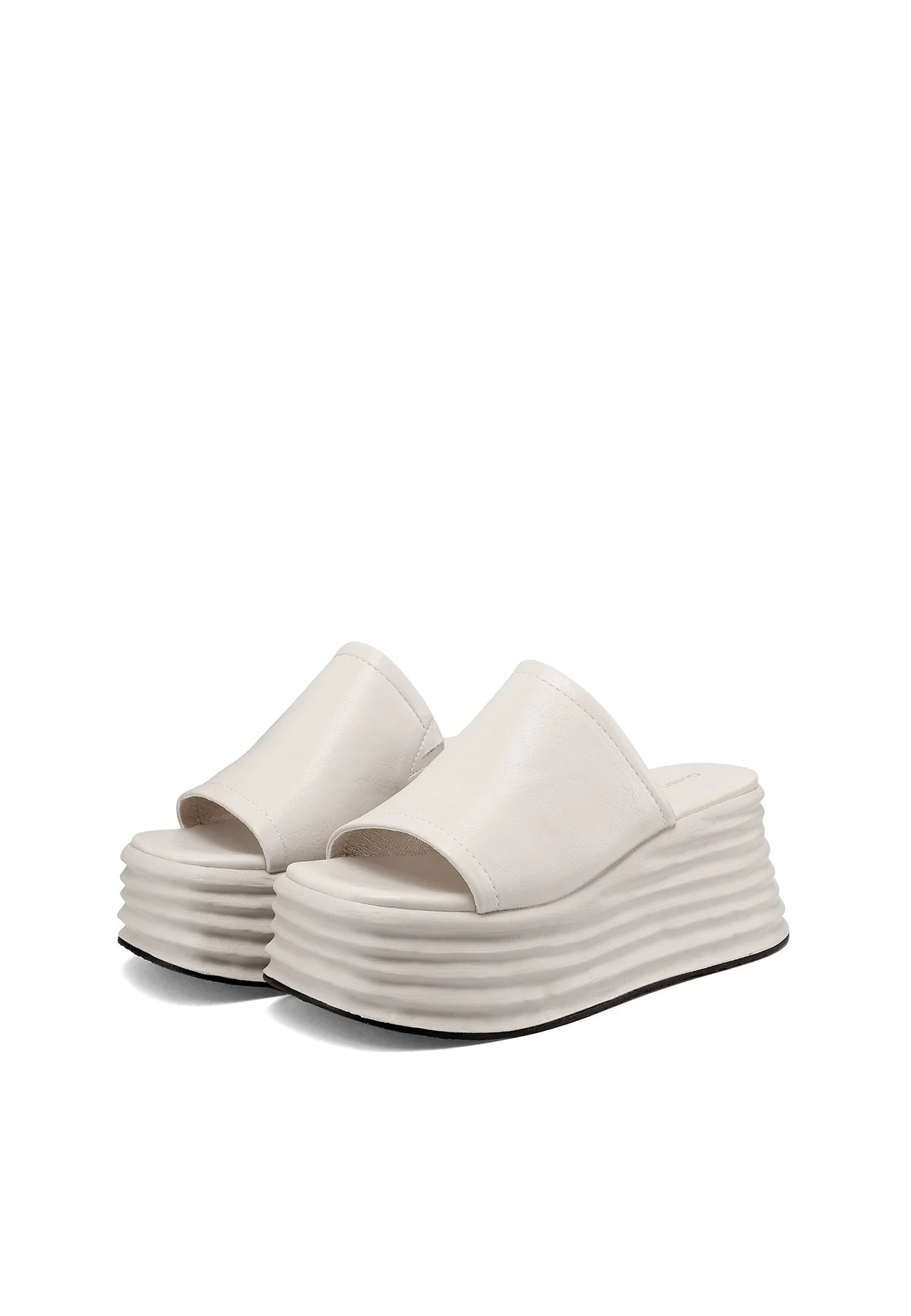 Sandali platform con zeppa alta a fascia S3011 - Image 20