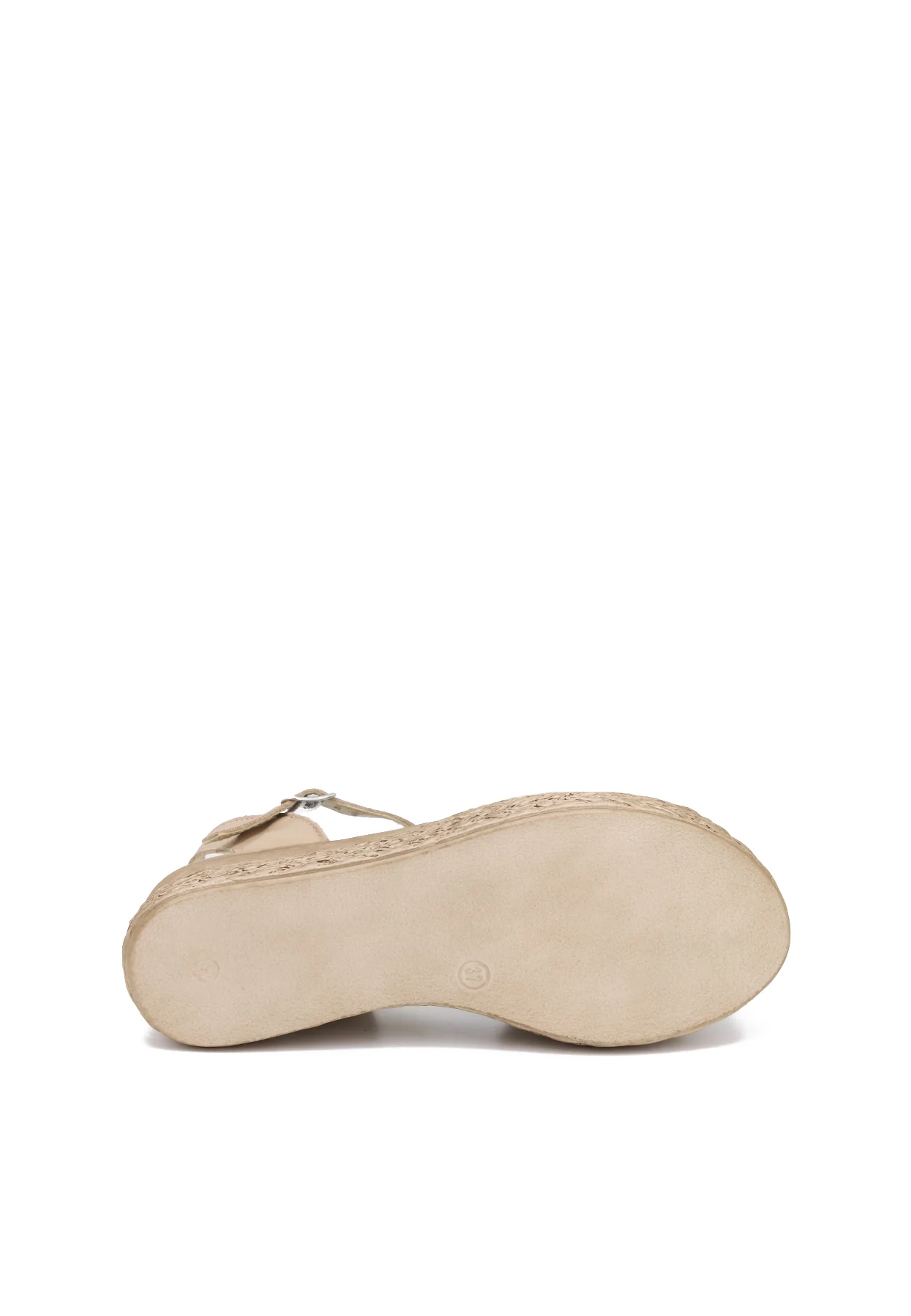 Sandali platform in vera pelle con suola effetto paglia 31850-3156 - Image 4