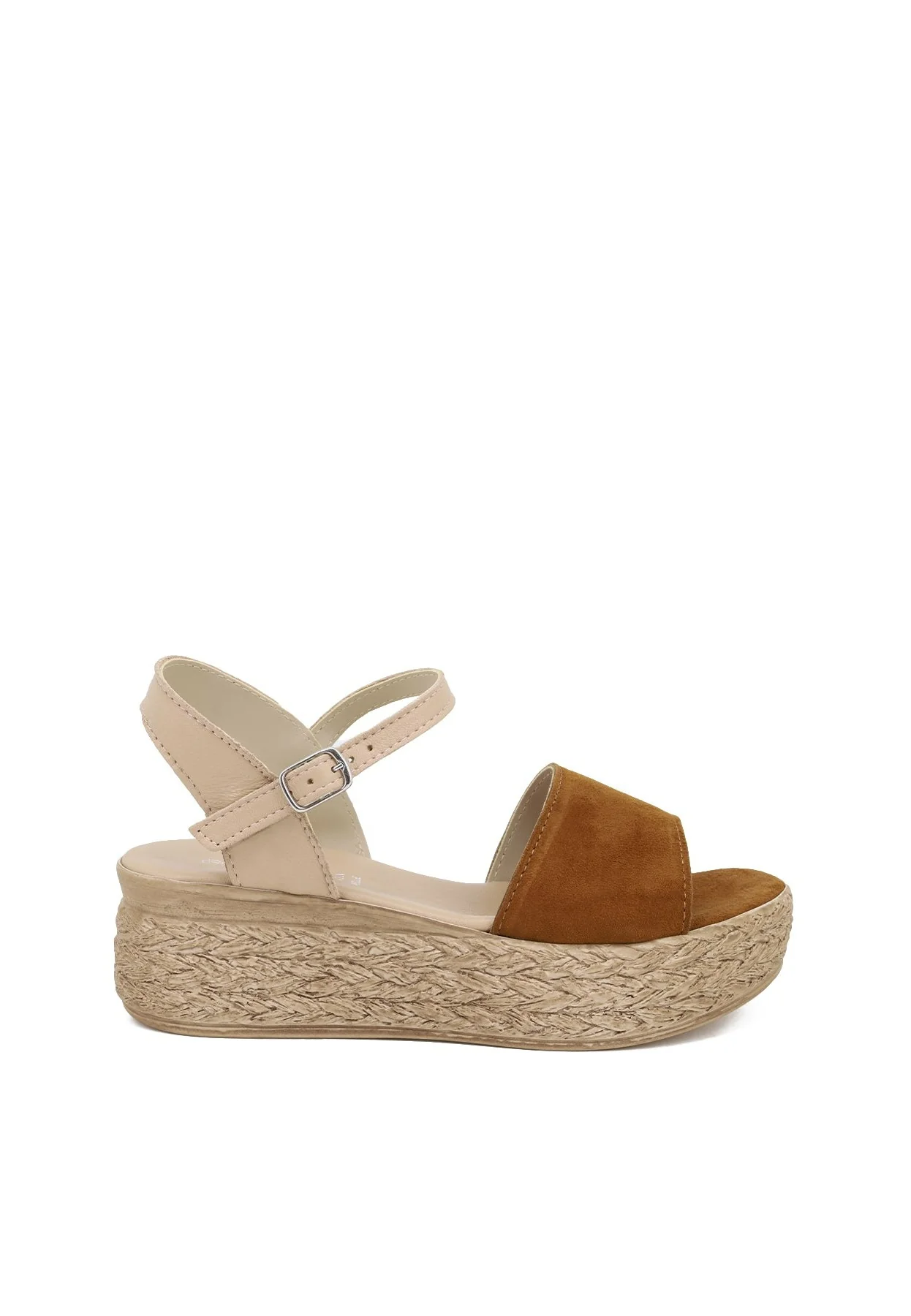 Sandali platform in vera pelle con suola effetto paglia 31850-3156 - Image 7
