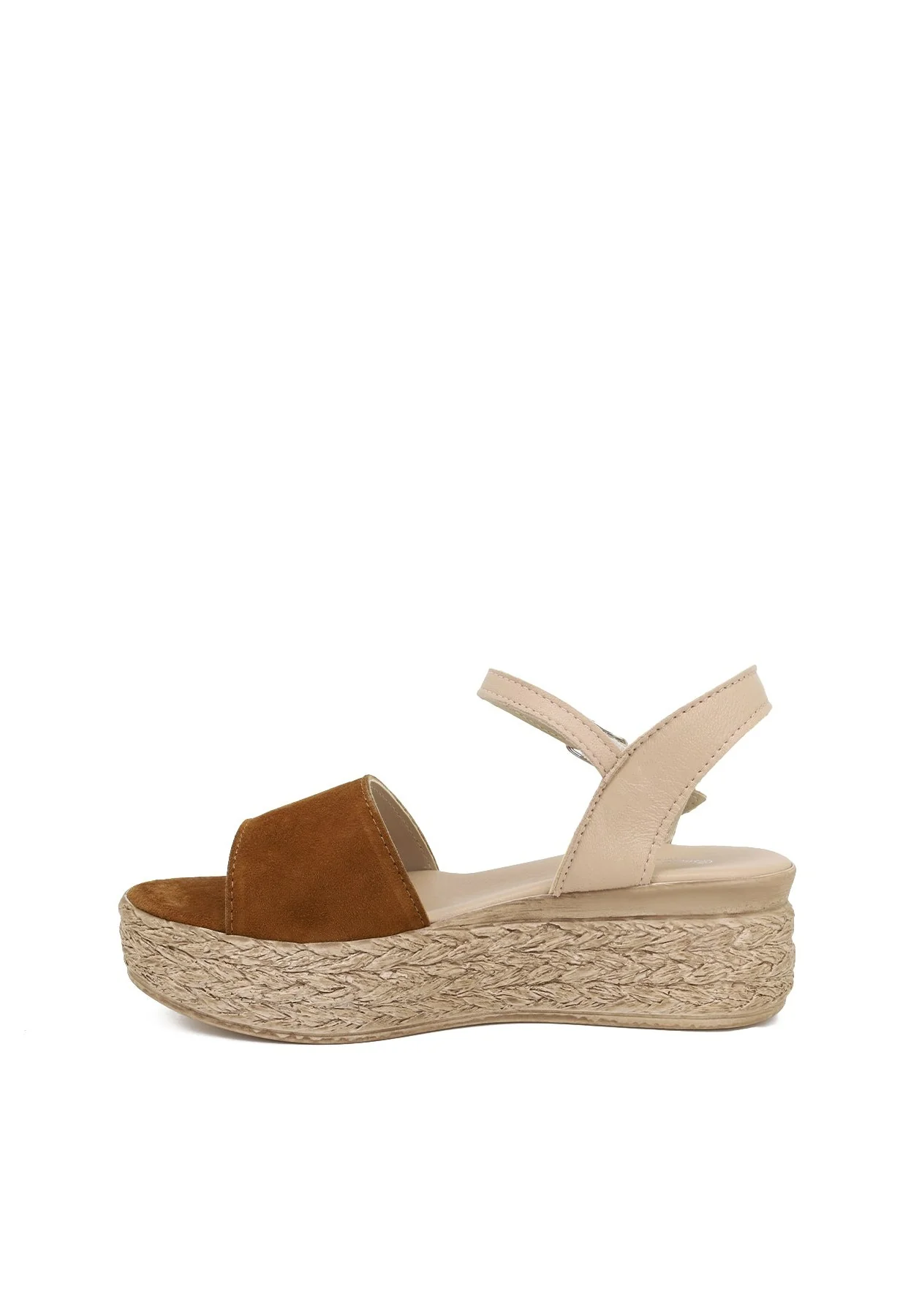 Sandali platform in vera pelle con suola effetto paglia 31850-3156 - Image 8
