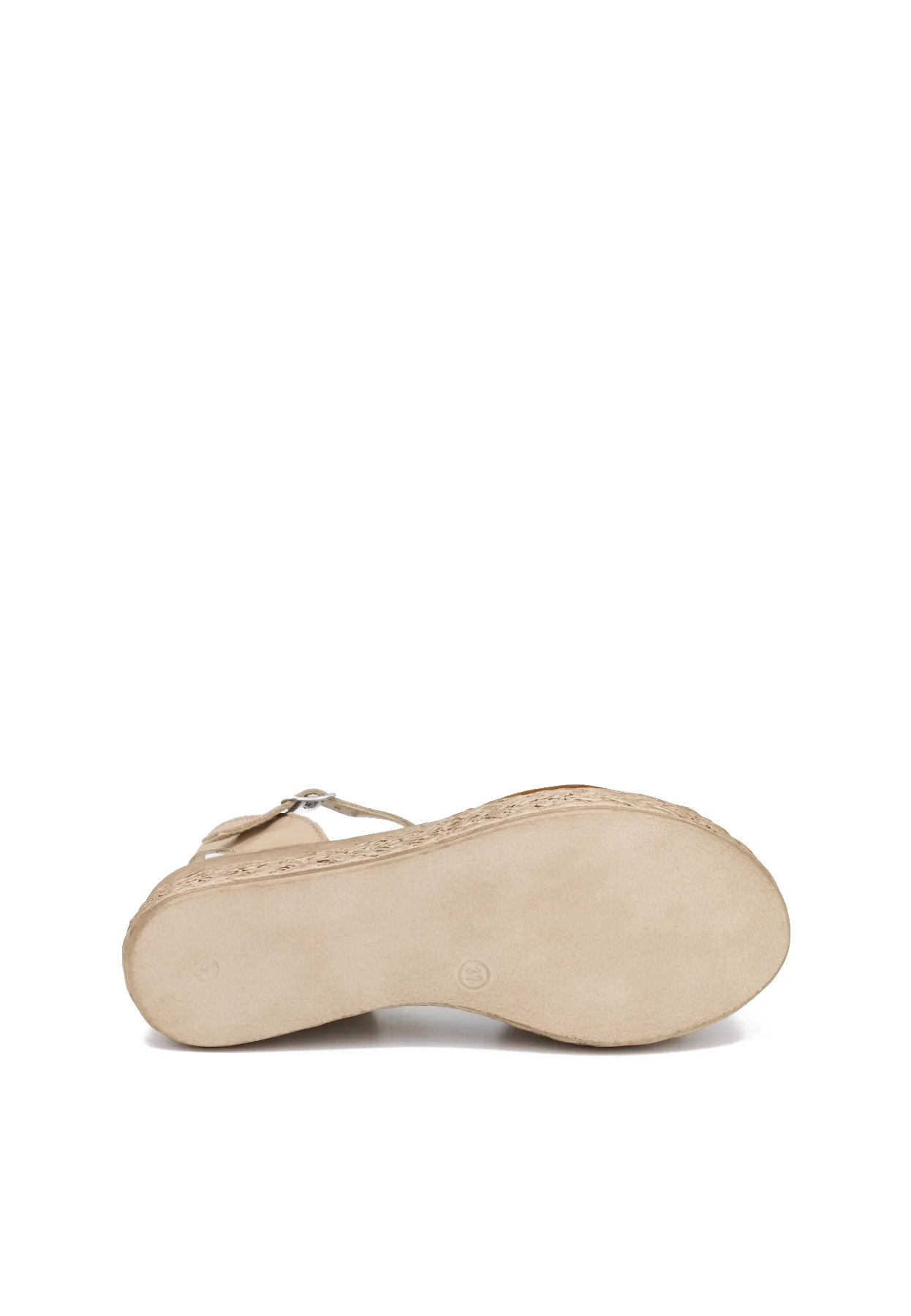 Sandali platform in vera pelle con suola effetto paglia 31850-3156 - Image 9