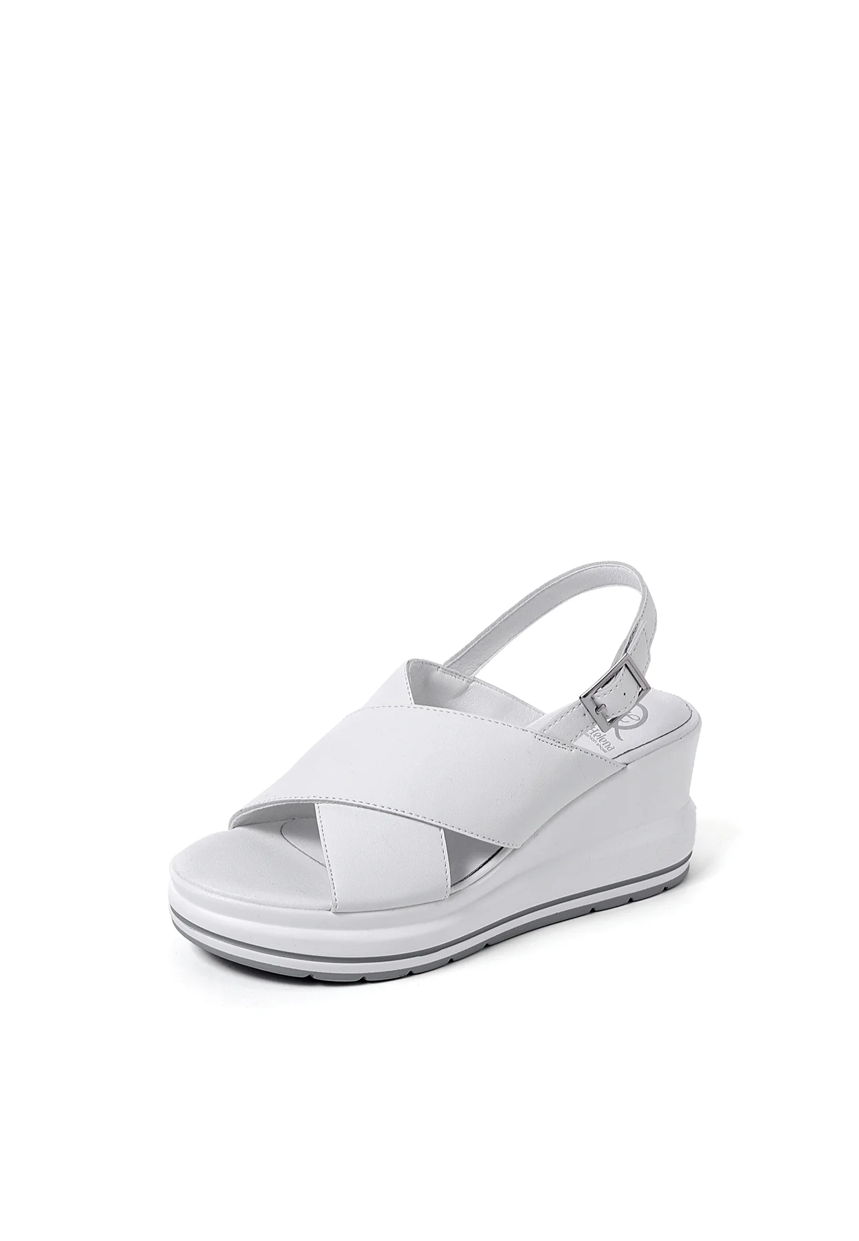Sandali donna con zeppa e fasce intrecciate X28-216 - Image 12