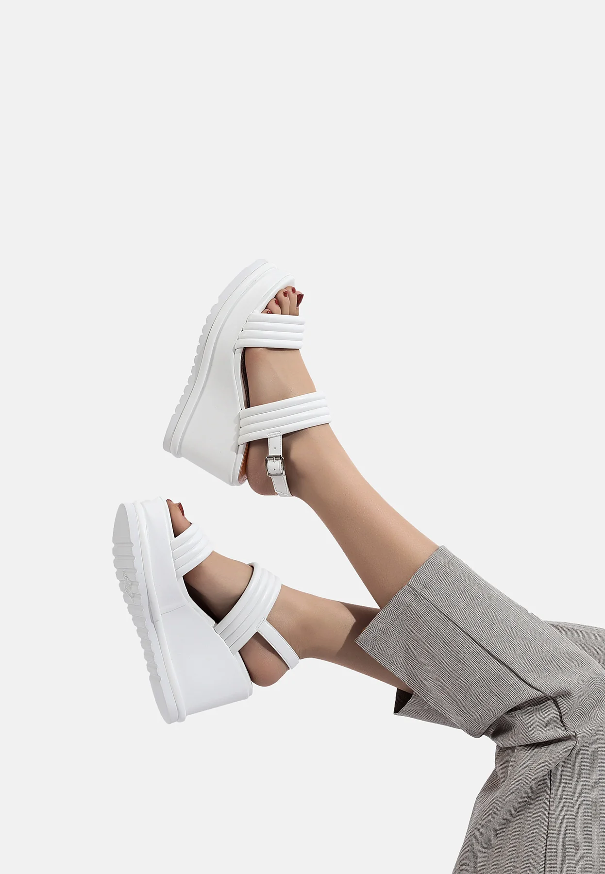 Sandali platform con fasce imbottite ZM9426 - Image 18