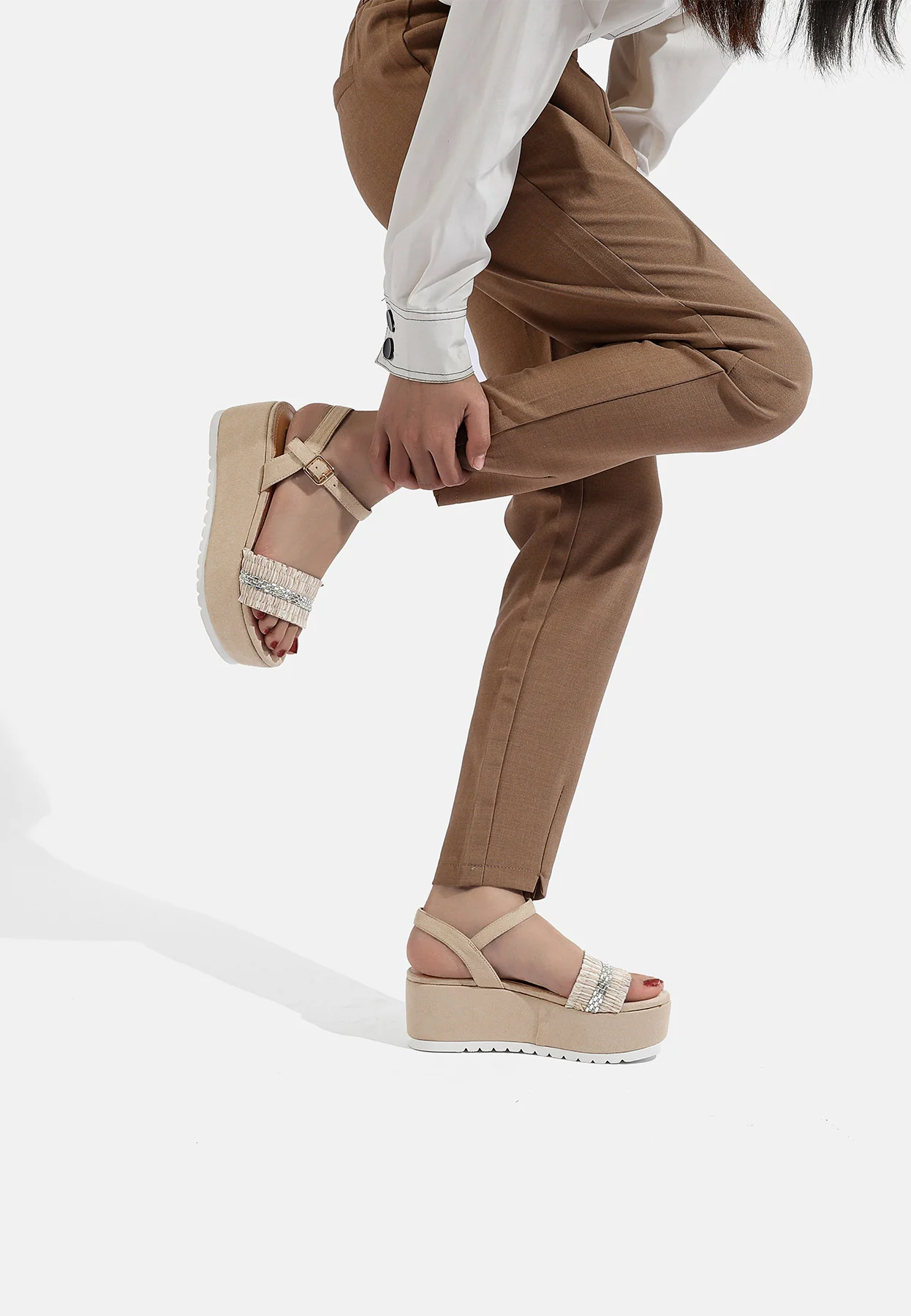 Sandali platform con fascia gioiello ZM9427 - Image 19