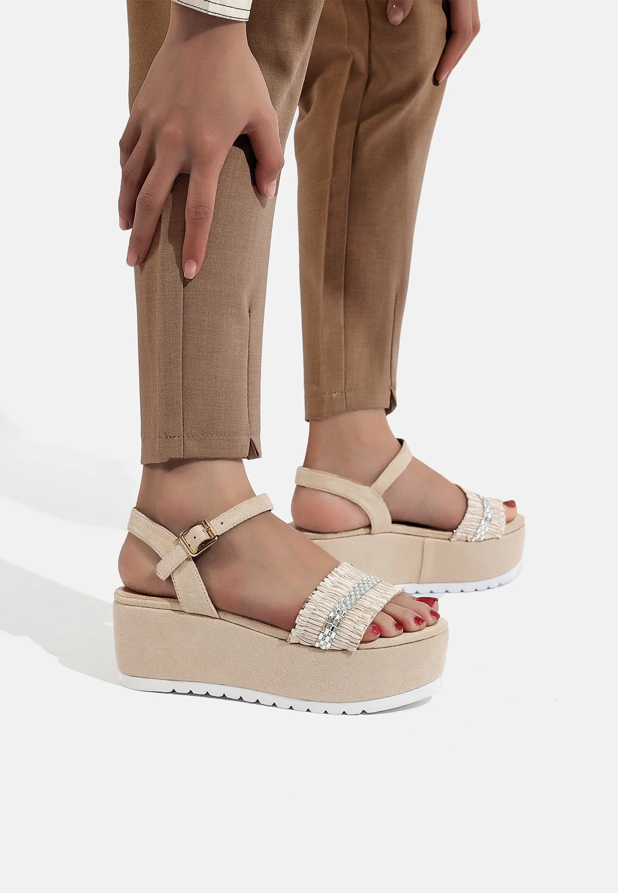 Sandali platform con fascia gioiello ZM9427 - Image 20