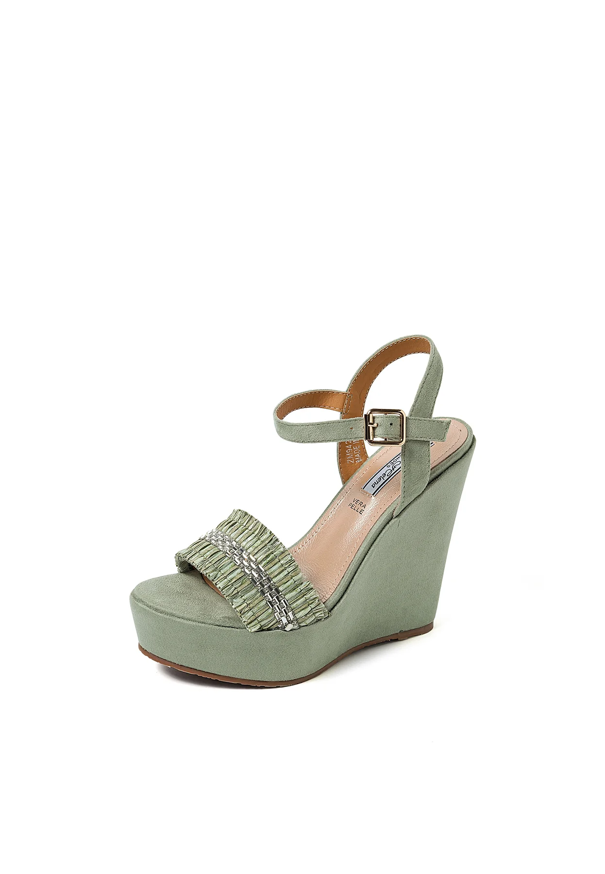 Sandali donna con zeppa alta e fascia decorata ZM9428 - Image 18
