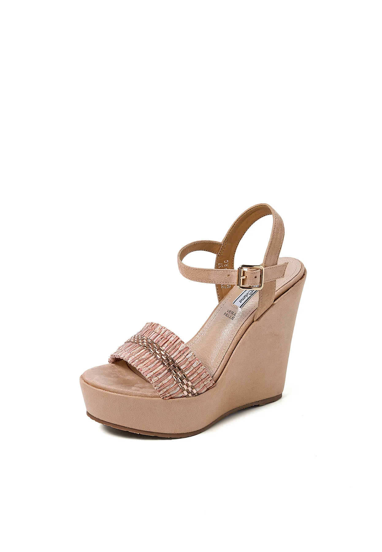 Sandali donna con zeppa alta e fascia decorata ZM9428 - Image 26