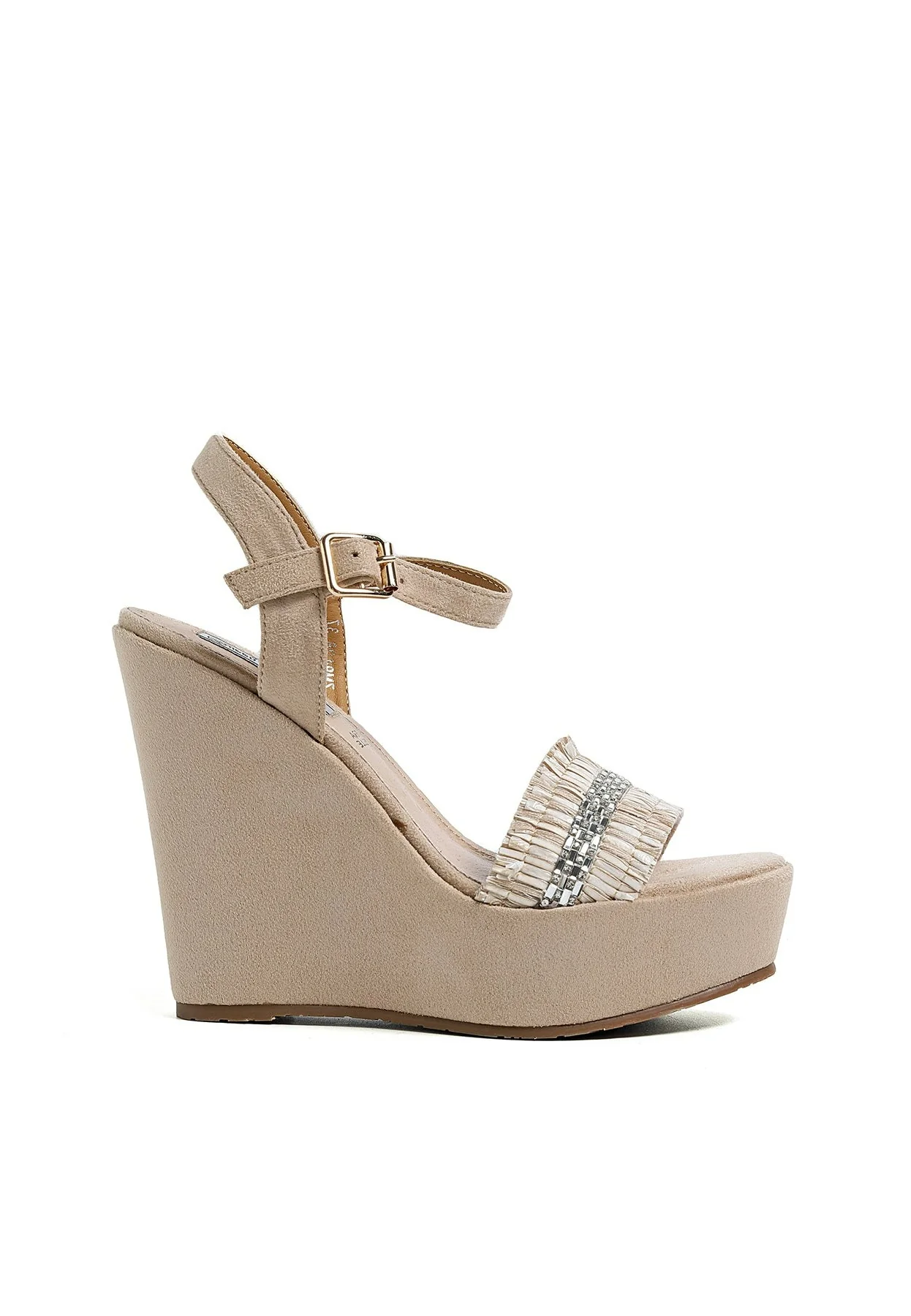 Sandali donna con zeppa alta e fascia decorata ZM9428 - Image 4