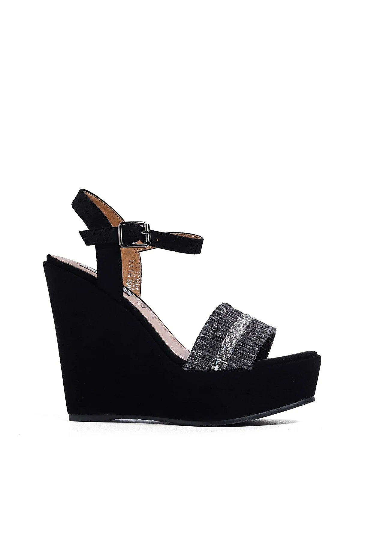 Sandali donna con zeppa alta e fascia decorata ZM9428 - Image 9