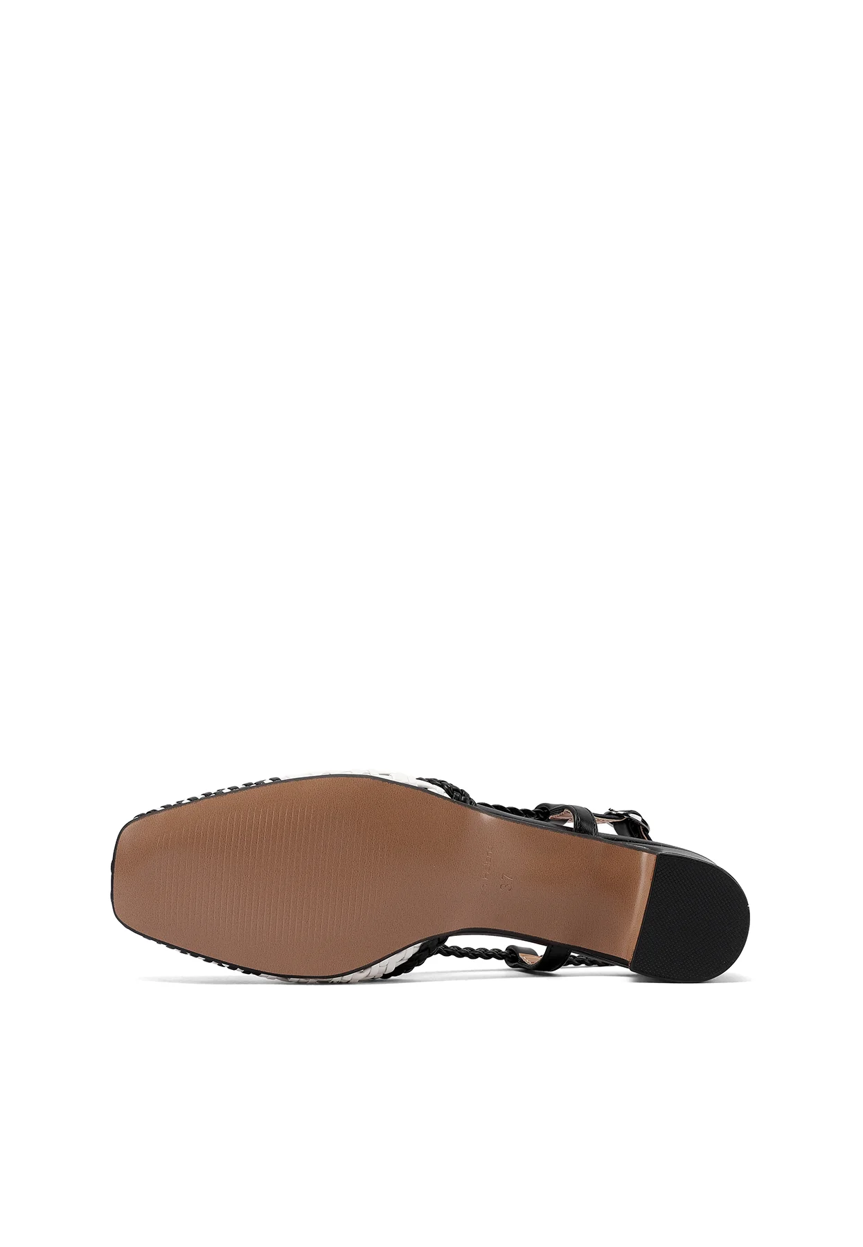 Décolleté slingback con trama intrecciata e tacco basso ZM11005 - Image 15