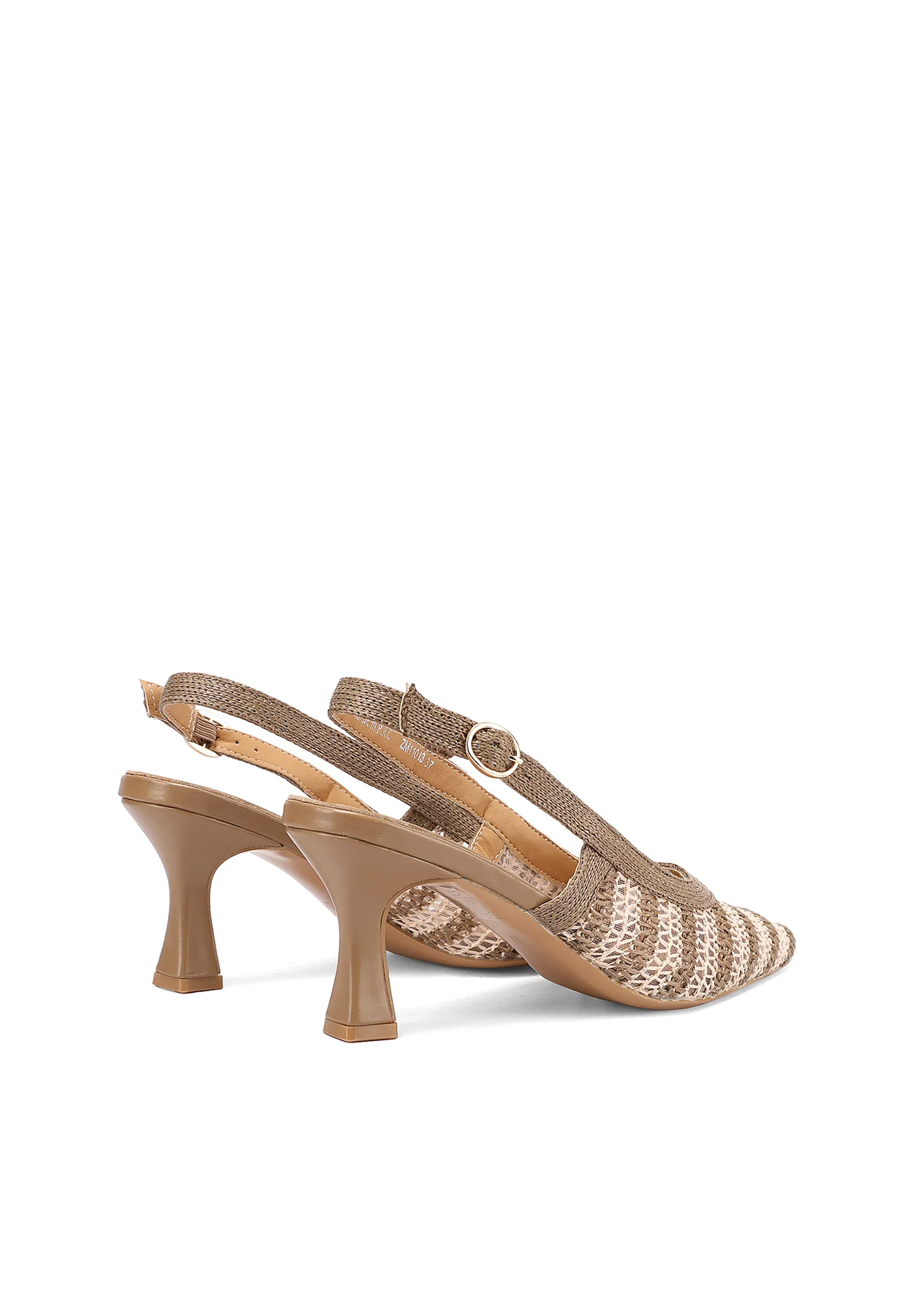 Décolleté slingback a punta con lavorazione intrecciata ZM11013 - Image 13