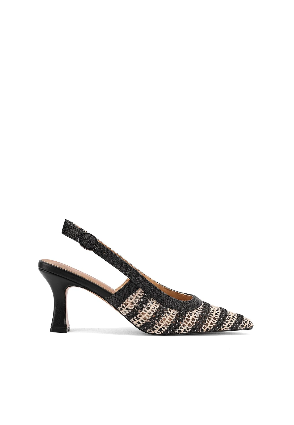 Décolleté slingback a punta con lavorazione intrecciata ZM11013 - Image 2