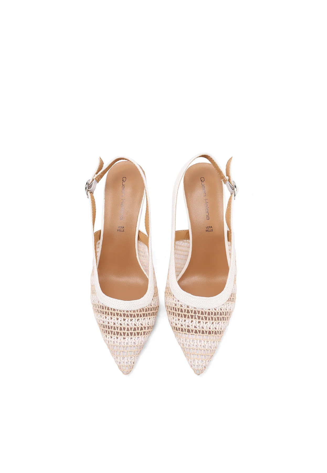 Décolleté slingback a punta con lavorazione intrecciata ZM11013 - Image 22