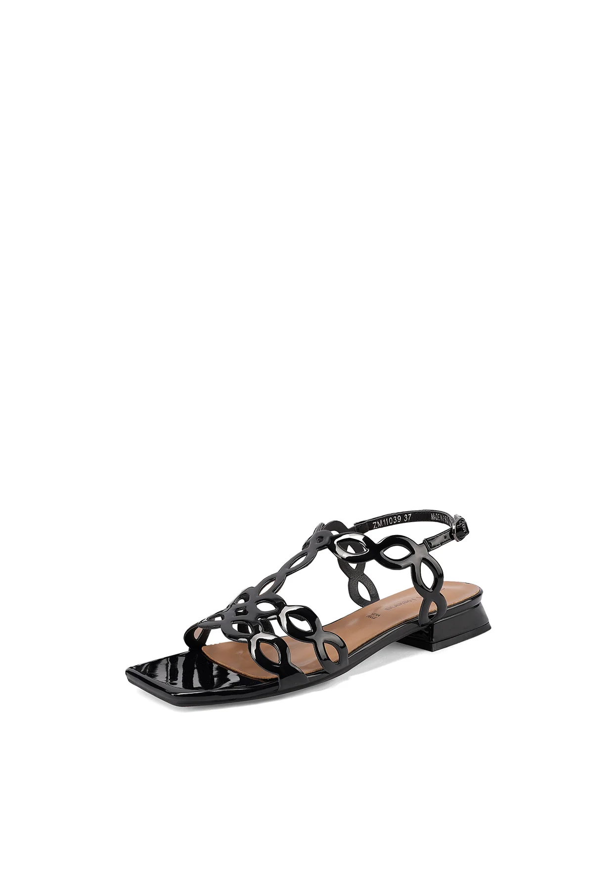 Sandali donna con design traforato e tacco basso ZM11039 - Image 12