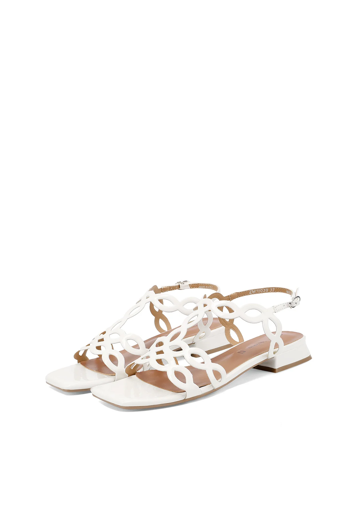 Sandali donna con design traforato e tacco basso ZM11039 - Image 19