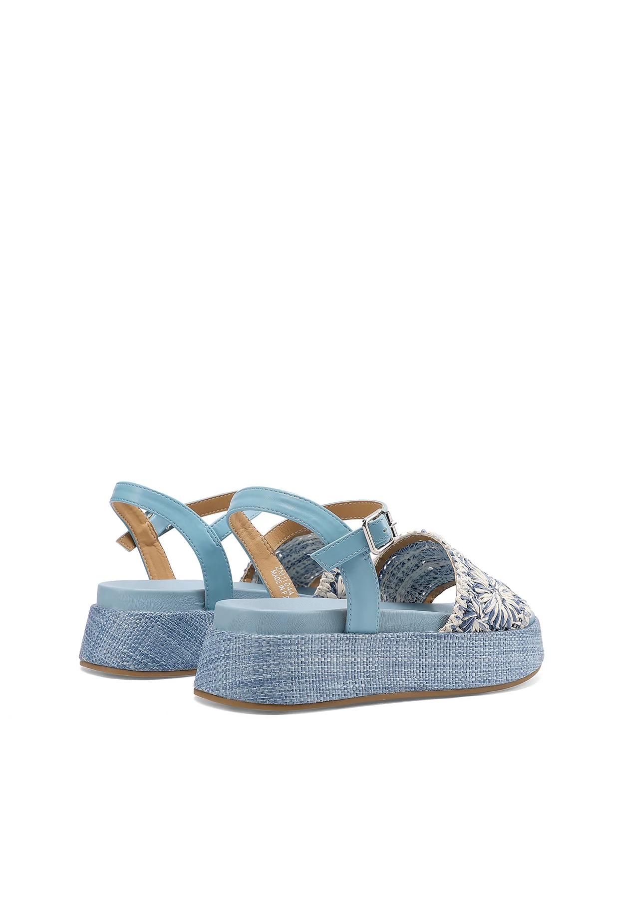 Sandali platform con fascia intrecciata effetto rafia ZM11044 - Image 13