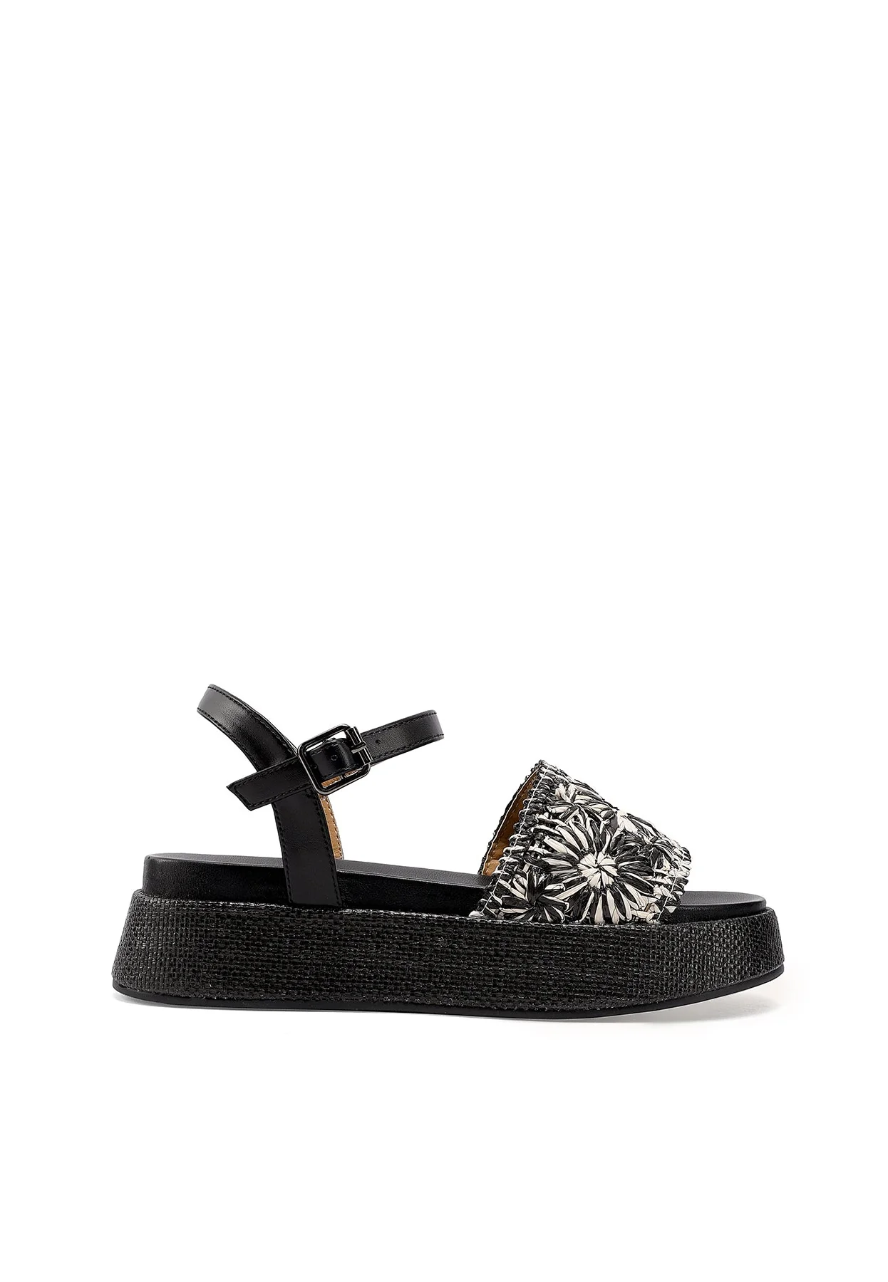 Sandali platform con fascia intrecciata effetto rafia ZM11044 - Image 18