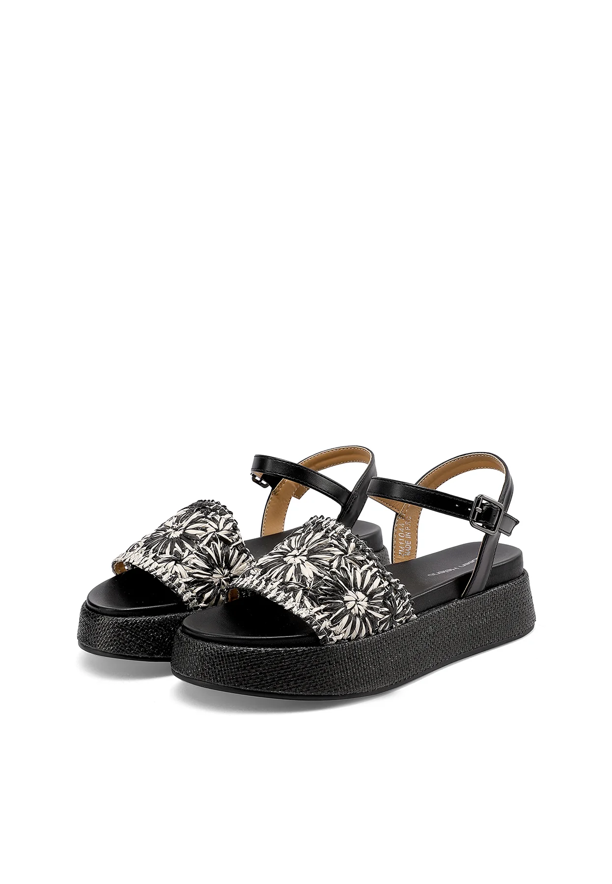 Sandali platform con fascia intrecciata effetto rafia ZM11044 - Image 20