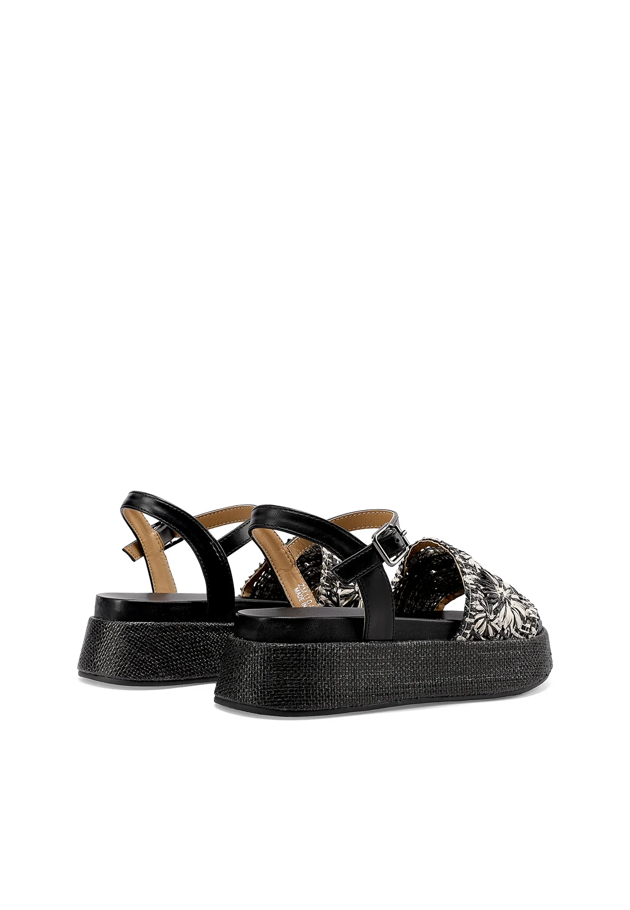 Sandali platform con fascia intrecciata effetto rafia ZM11044 - Image 21