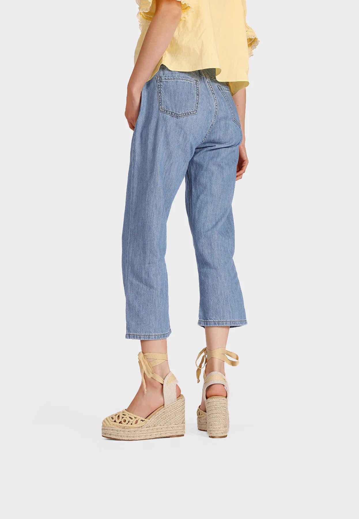 Sandali donna con zeppa in corda e lacci ZM11049 - Image 16