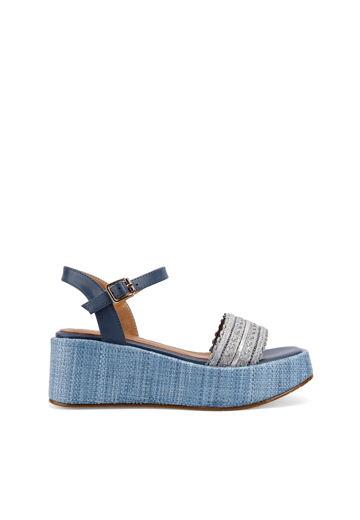 Sandali donna platform con fascia intrecciata ZM11052 - Image 2