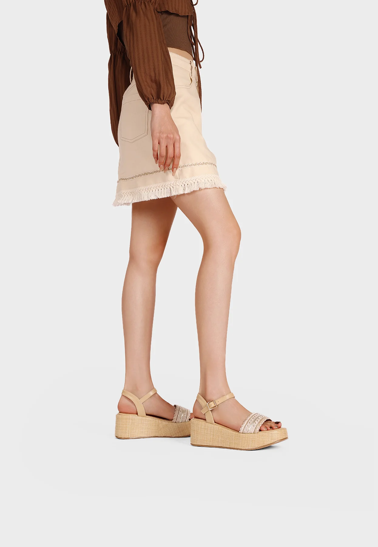 Sandali donna platform con fascia intrecciata ZM11052 - Image 24