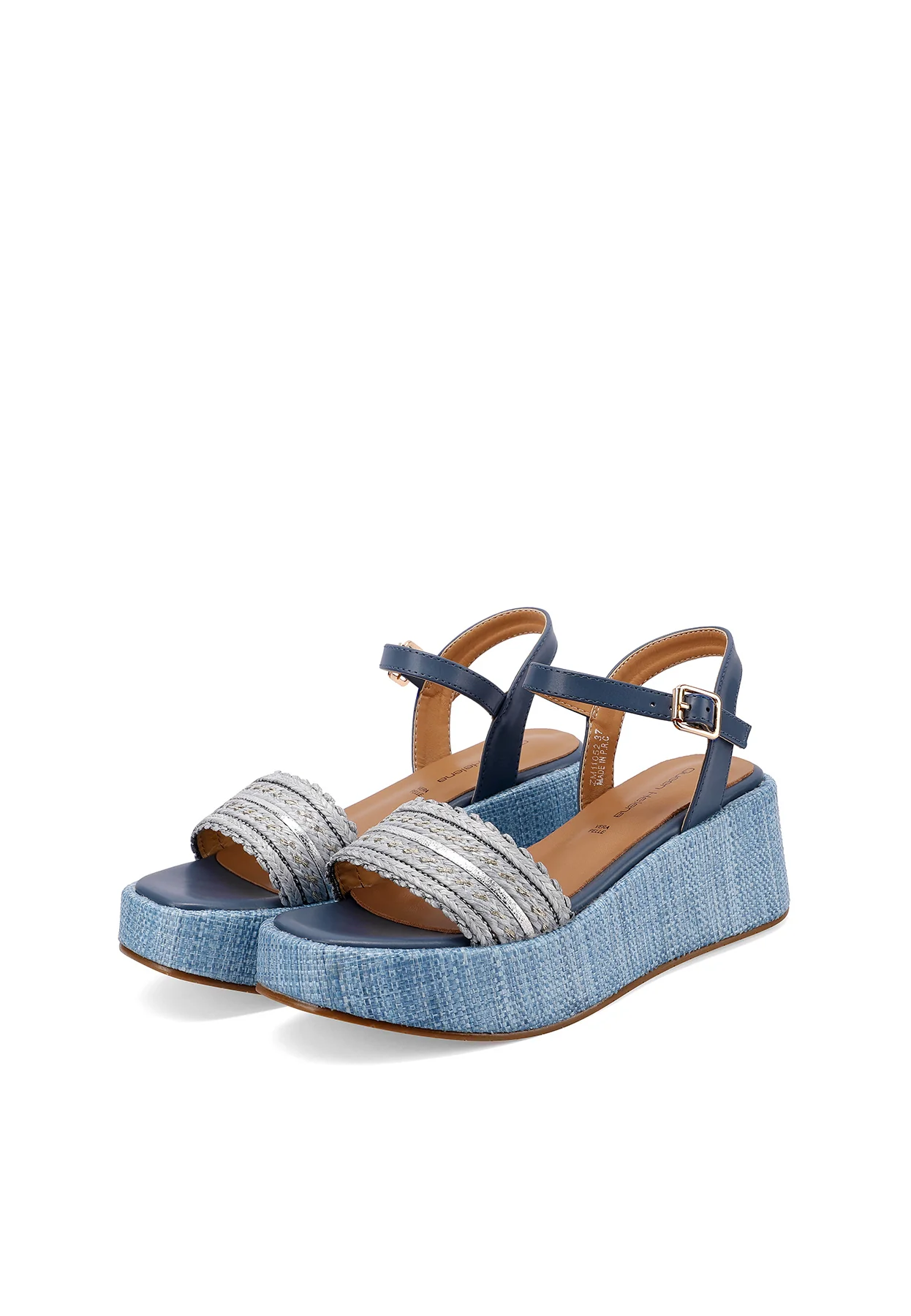 Sandali donna platform con fascia intrecciata ZM11052 - Image 4