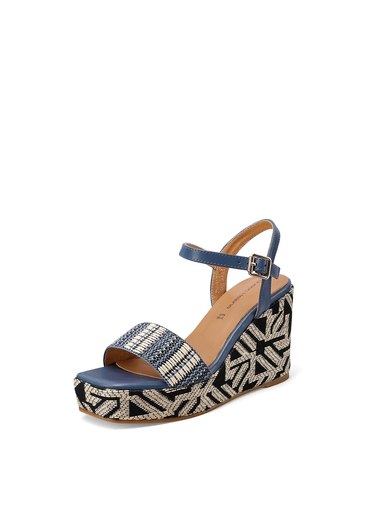 Sandali con zeppa intrecciata e cinturino ZM11057 - Image 19