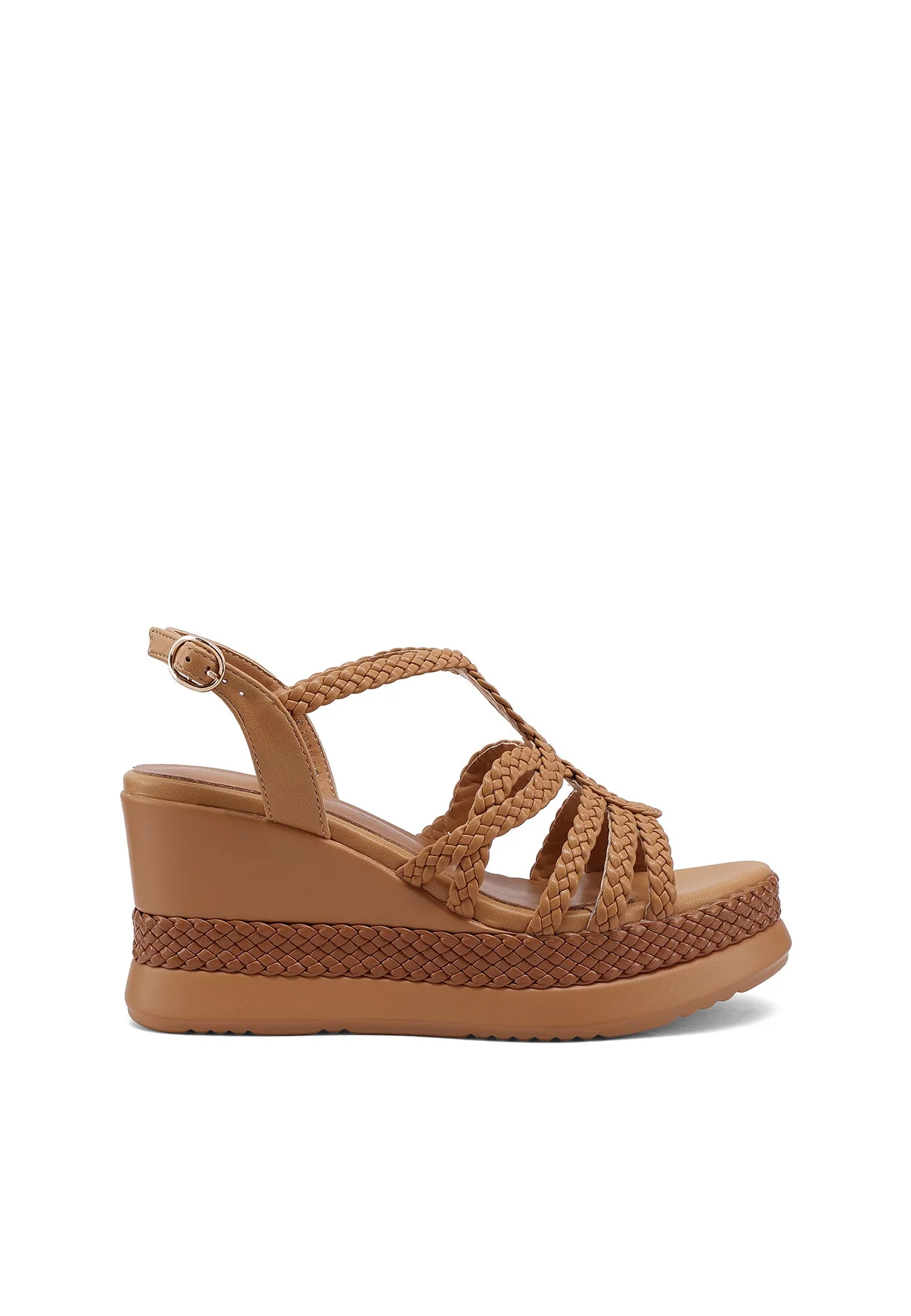 Sandali donna intrecciati con zeppa ZM11061 - Image 10