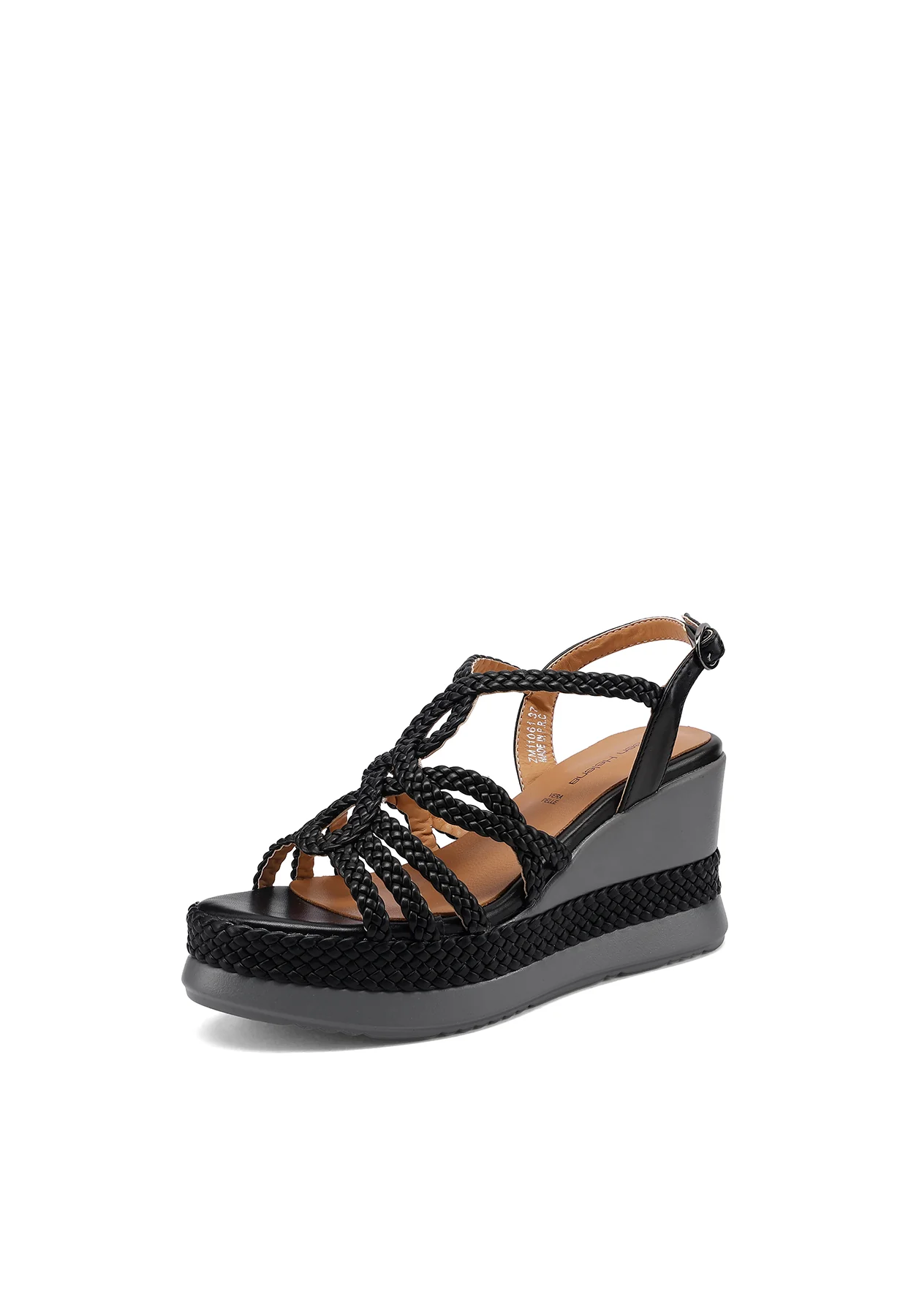 Sandali donna intrecciati con zeppa ZM11061 - Image 19