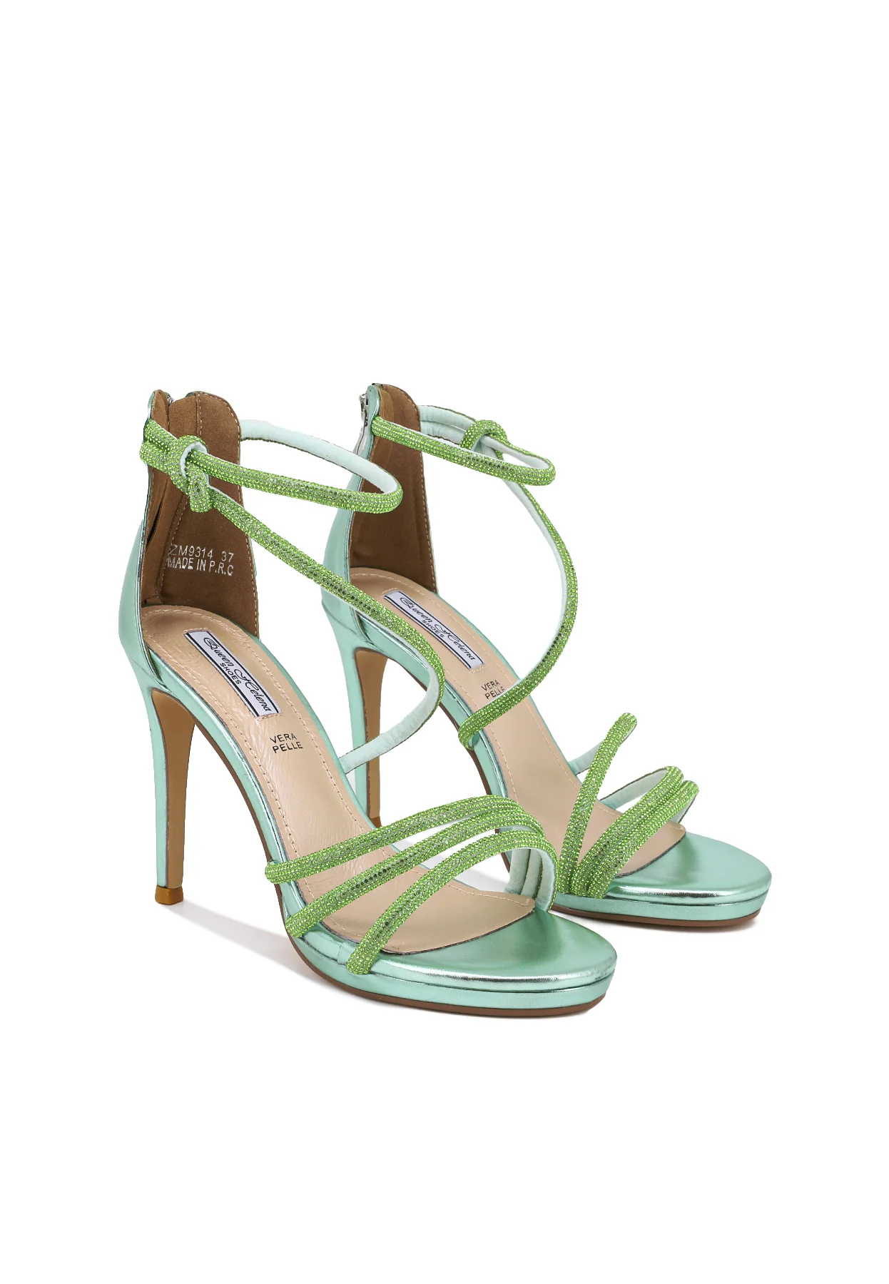 Sandali eleganti con strass e tacco alto a spillo ZM9314 - Image 21
